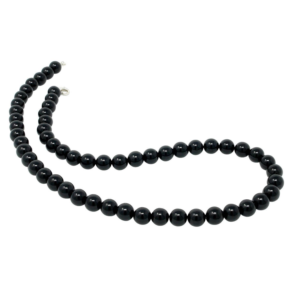 Schmuck Krone Collier Kette aus Onyx & 925 Silber, schwarz, 48cm, Silber 92 günstig online kaufen