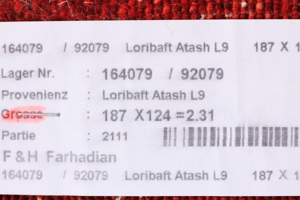 Orientteppich Perser Gabbeh Loribaft Trading, 125x188 rechteckig, Handgeknüpfter Nain Moderner, Höhe: Atash mm 12