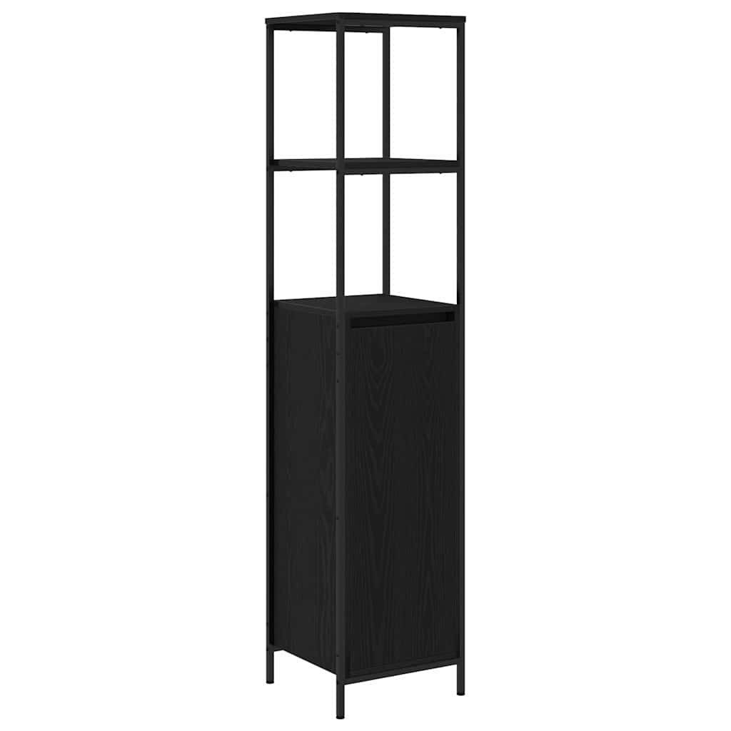 vidaXL Badezimmerspiegelschrank Badschrank mit Regalen Schwarz günstig online kaufen