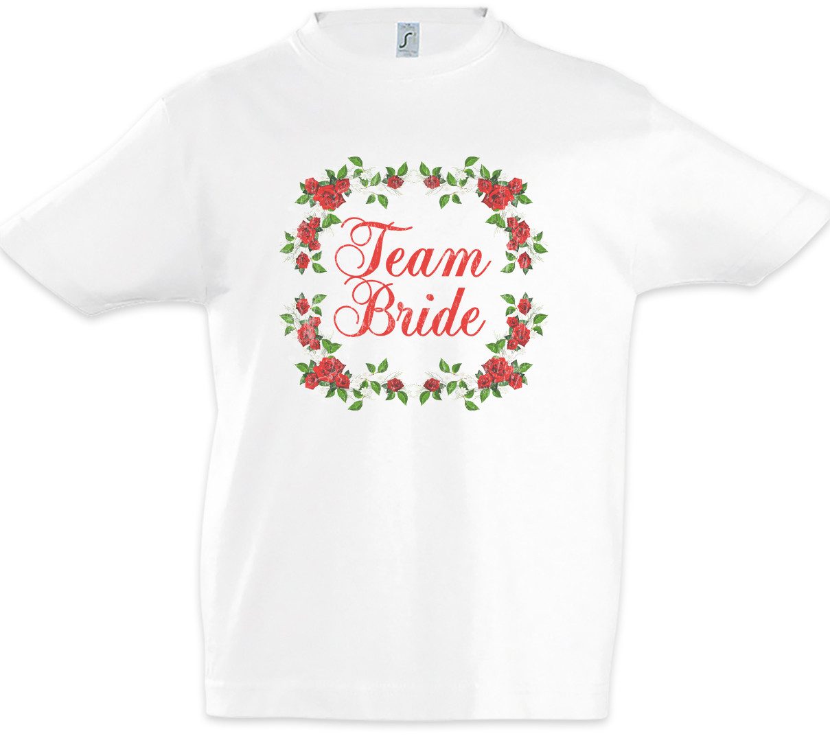 Print-Shirt Team Bride Kinder T-Shirt Brautpaar Hochzeit Heirat Marriage Just