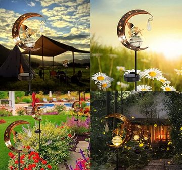 autolock LED Solarleuchte Gartenleuchte, Draußenlampe, Schmetterling Lampe, LED Solar, Metall für Draußen, Garten, Hof, Rasendekoration