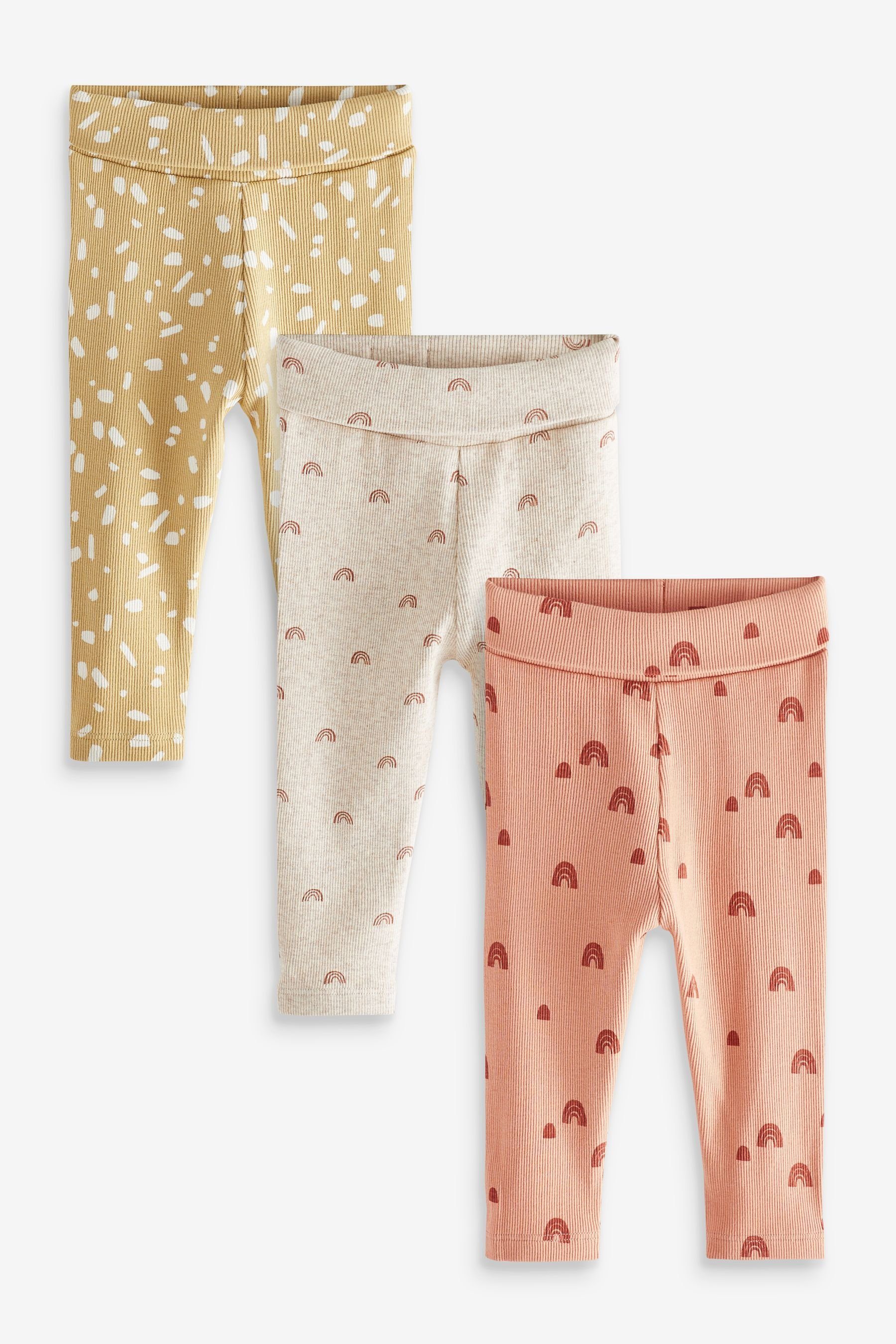 Babyhug Bootie Leggings Multiprint Pack of 3 - Multicolor