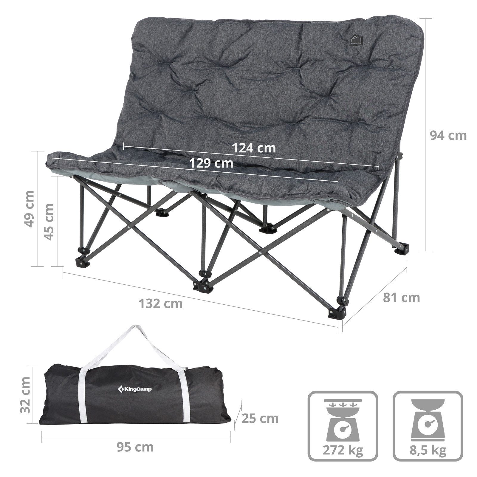 KingCamp Campingstuhl Camping Sofa Lindon Relax günstig online kaufen