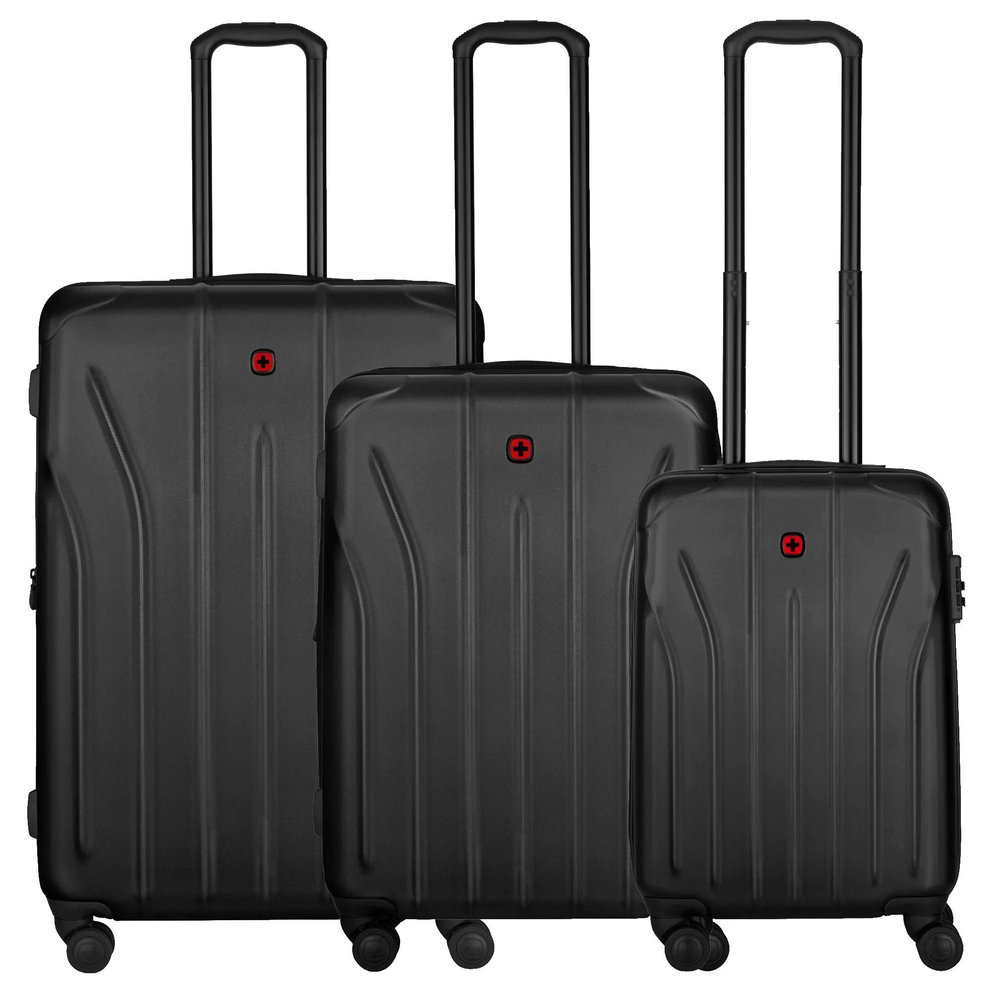 Wenger Koffer Oryson - Trolley Set 3tlg. erw. (black/red), 4 Rollen Rollen