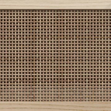 furnicato Sideboard Braun 60x30x70 cm Massivholz Kiefer und Natur-Rattan