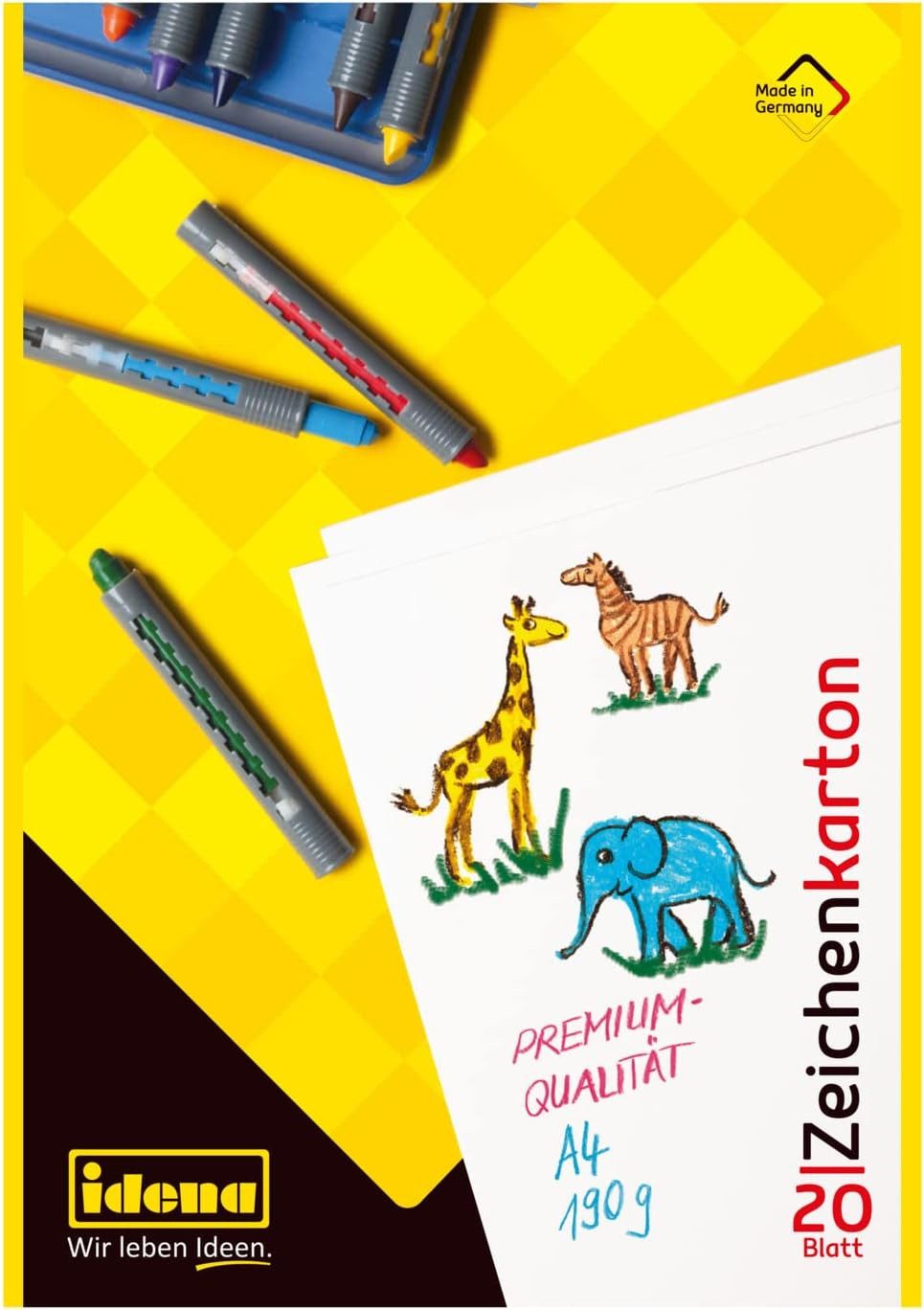 Idena Zeichenkasten Idena Zeichenkarton 20 Blatt DIN A4 190 g/m² FSC-Mix