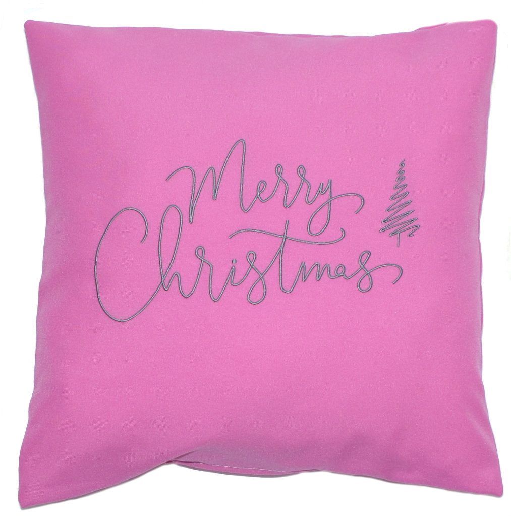 Primawela Kissenbezug Weihnachten Bezug Stickerei minimalistisch Christmas Schlicht Modern