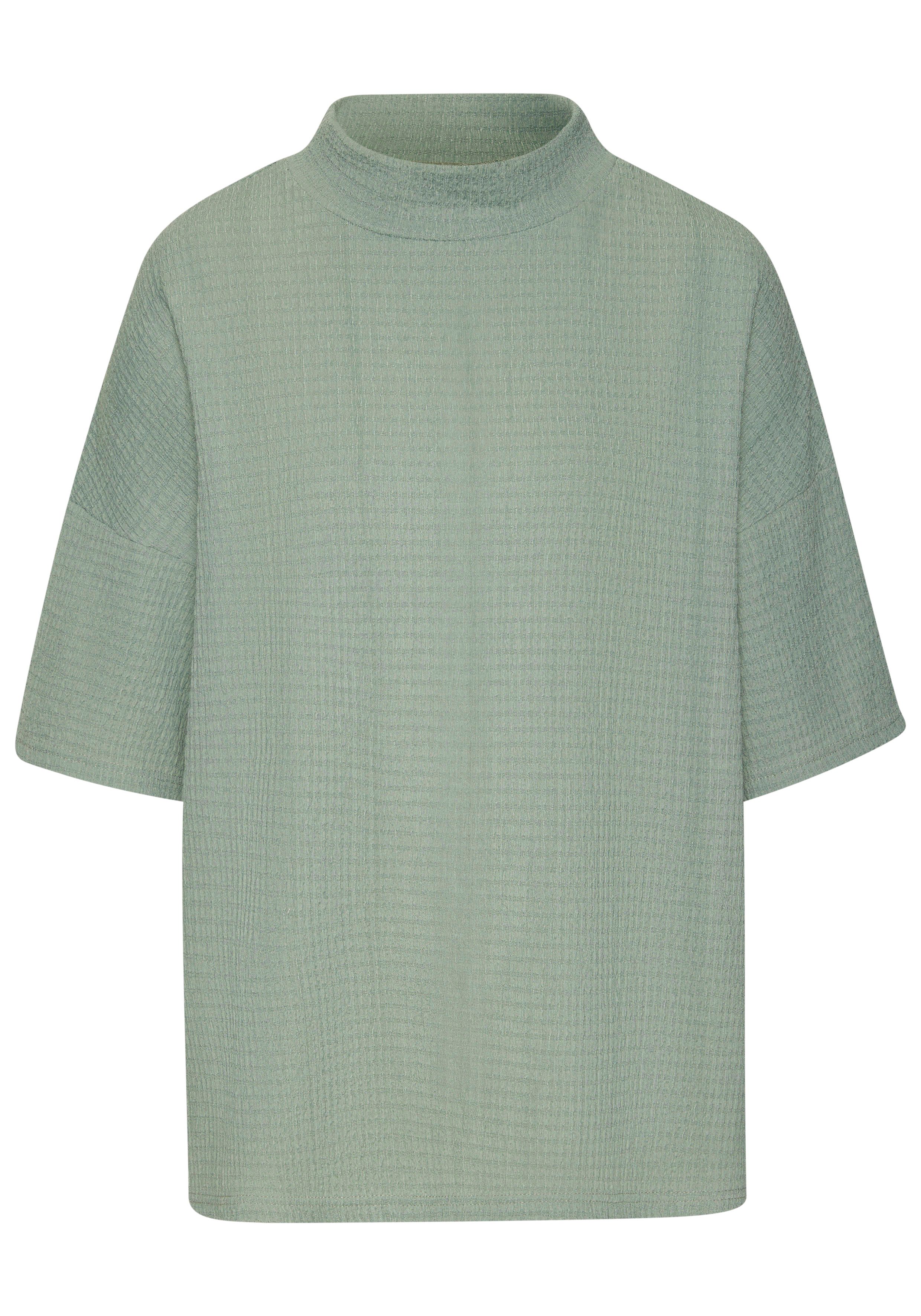 LASCANA Kurzarmshirt mit Stehkragen (2er-Pack) aus bügelfreier Crêpe-Qualität – Bild 4 von 5