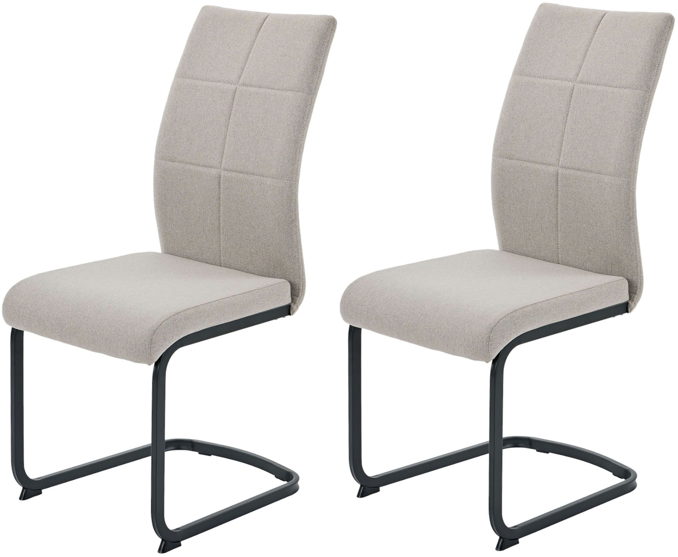 HELA Freischwinger TURIN (Set, 2 St), Freischwinger, Vierkantrohrgestell, gepolstert, waterfree productions