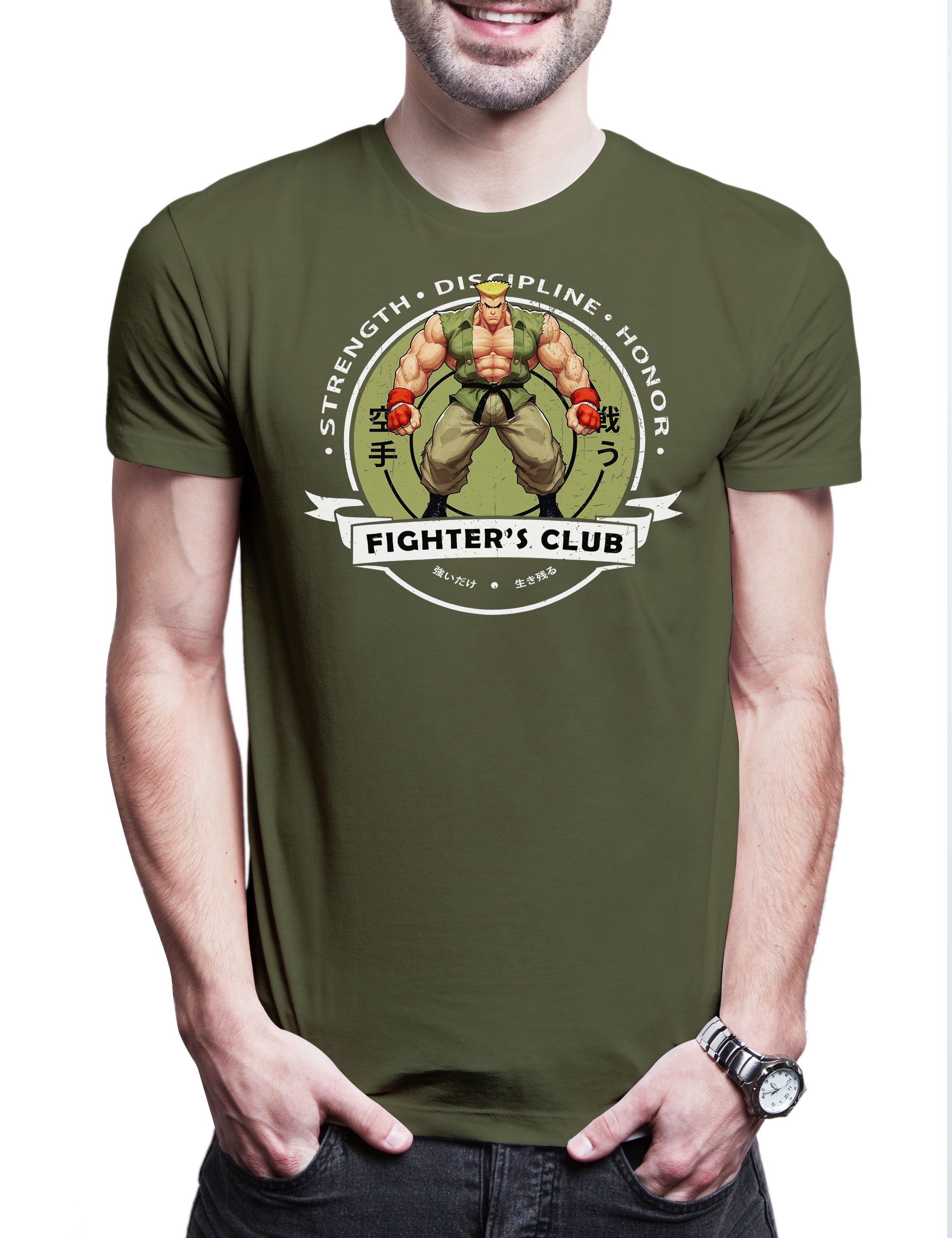 Urban Backwoods Print-Shirt Fighter's Club Guile II Herren T-Shirt Fighter SF Karate Hadouken Ryu (1-tlg) Street Ken Kung Fu