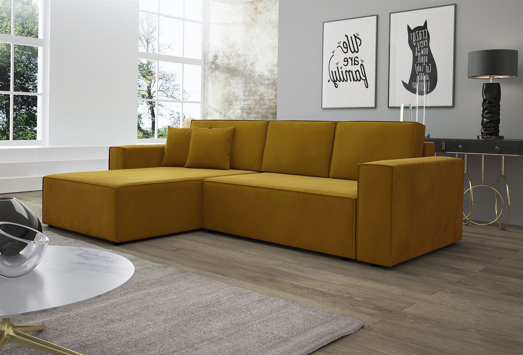 Fun Möbel Ecksofa Schlafsofa Sofa CONOR günstig online kaufen