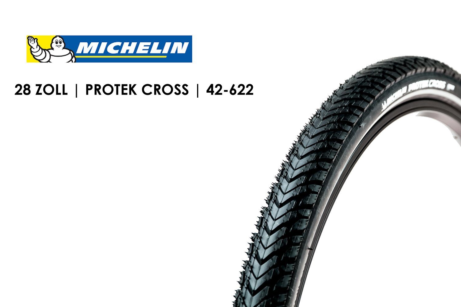 Hersteller: Michelin MICHELIN 42-622 Cross Reifen Fahrrad Michelin Fahrradreifen Mante, Zoll 28 Protek Pannenschutz