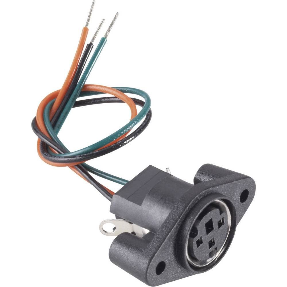 Miniatur-Einbaubuchse mit Anschlusskabel Audio- & Video-Adapter