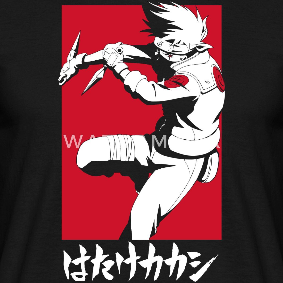 Spreadshirt T-Shirt Naruto Shippuden Cooles Design Mit Kakashi Männer T-Shirt (1-tlg)