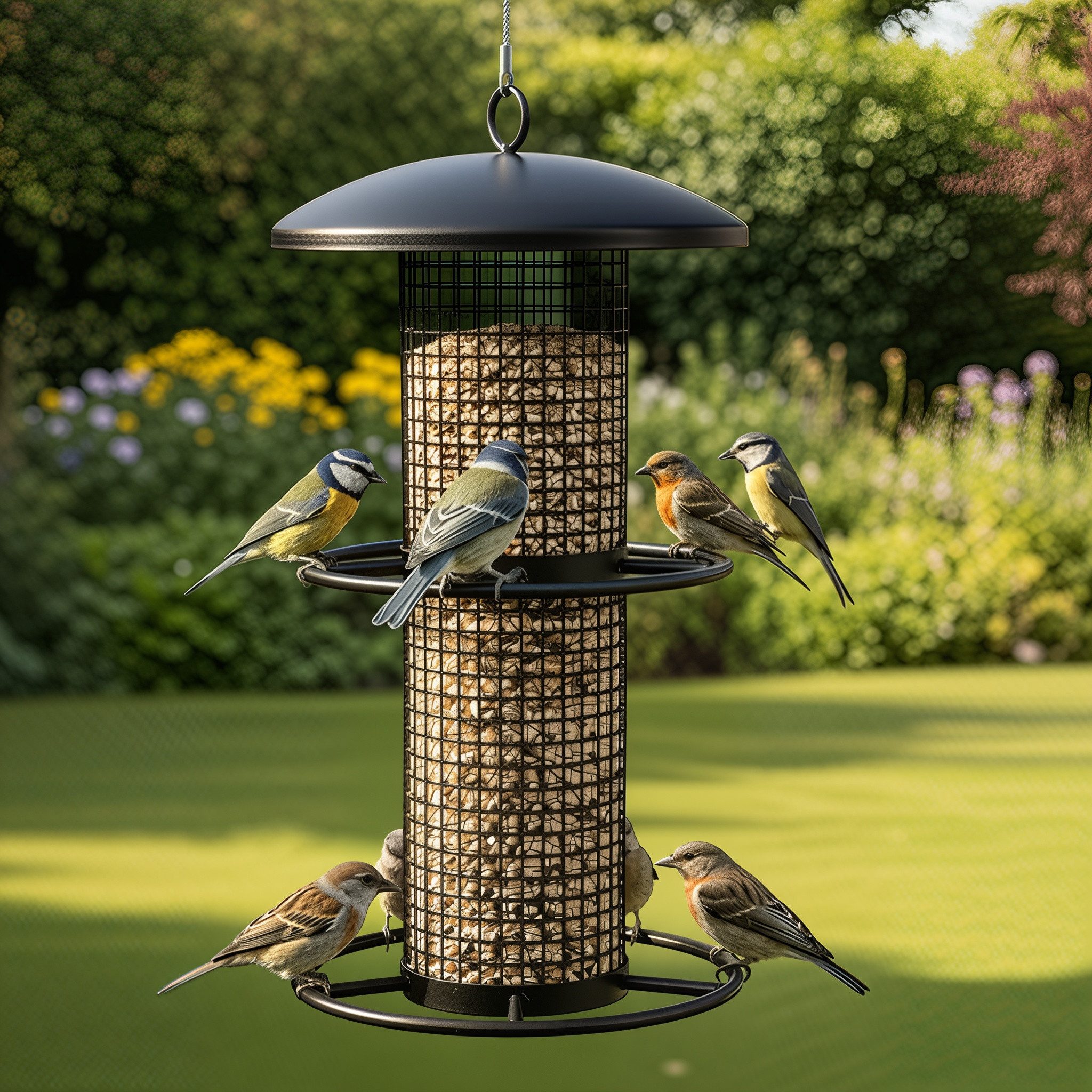 Zooprinz Futterspender Futtersilo Metall für Vögel, Wildvögel, Futterstatio günstig online kaufen