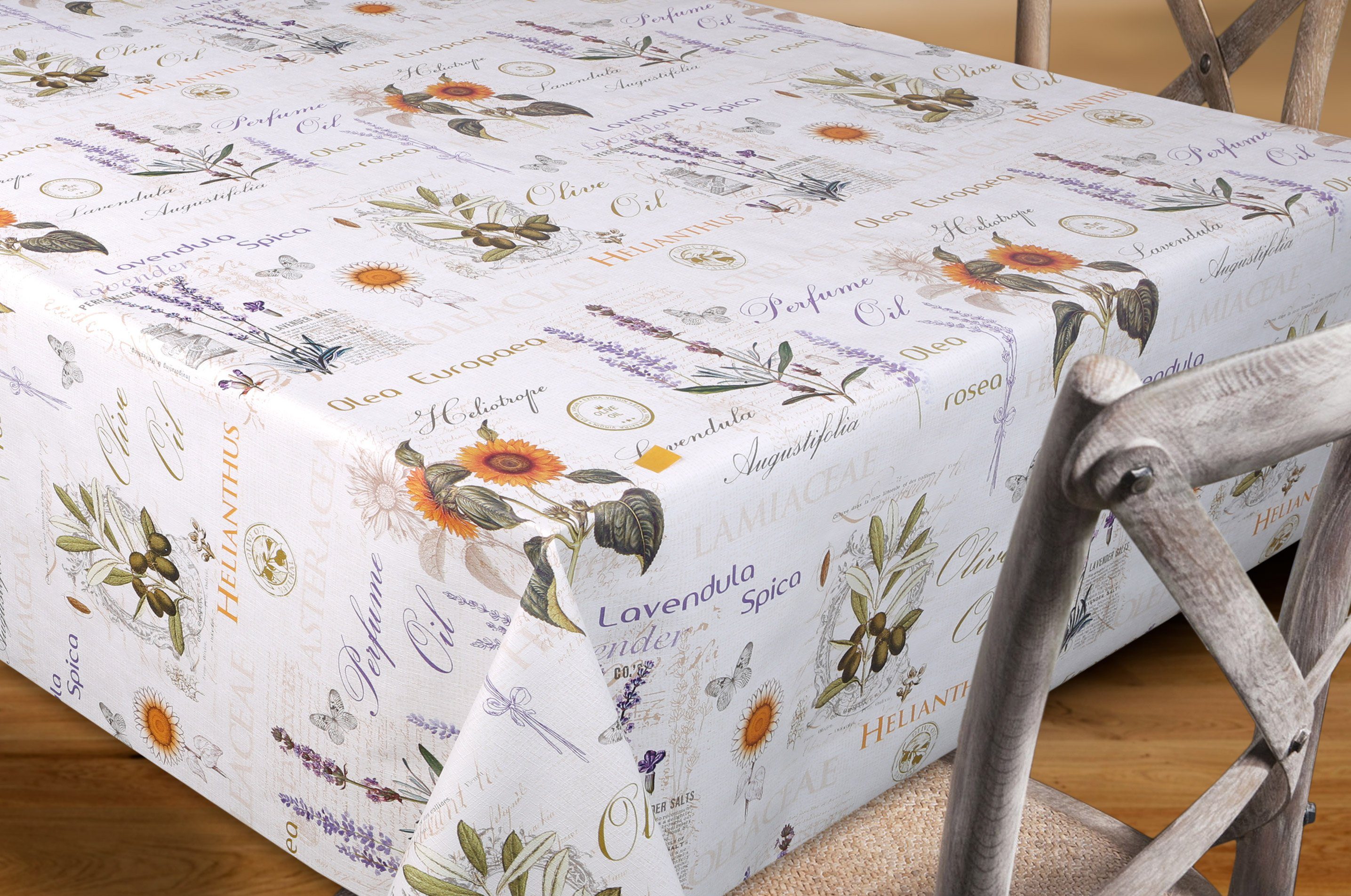 Beautex Tischdecke Wachstuchtischdecke geprägt Provence abwischbar Garten Tischdecke (1-tlg), Wasserundurchlässig, Zuschneidbar, Pflegeleicht, Oberflächenversiegelt