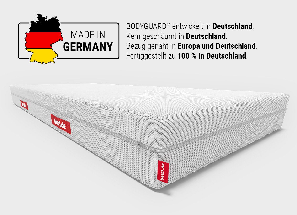 Kaltschaummatratze BODYGUARD Anti-Kartell-Matratze Weich, bett1.de, 18.5 cm hoch, atmungsaktiver HyBreeze® Funktionsbezug