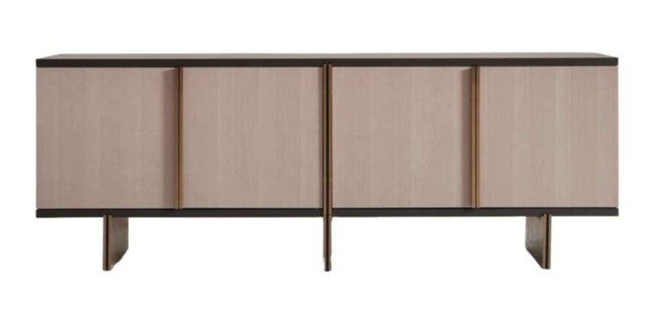 Xlmoebel Sideboard Beiger Holzschrank für Esszimmer mit viel Stauraum (Sideboard, 1 St., Sideboard), Hergestellt in Europa