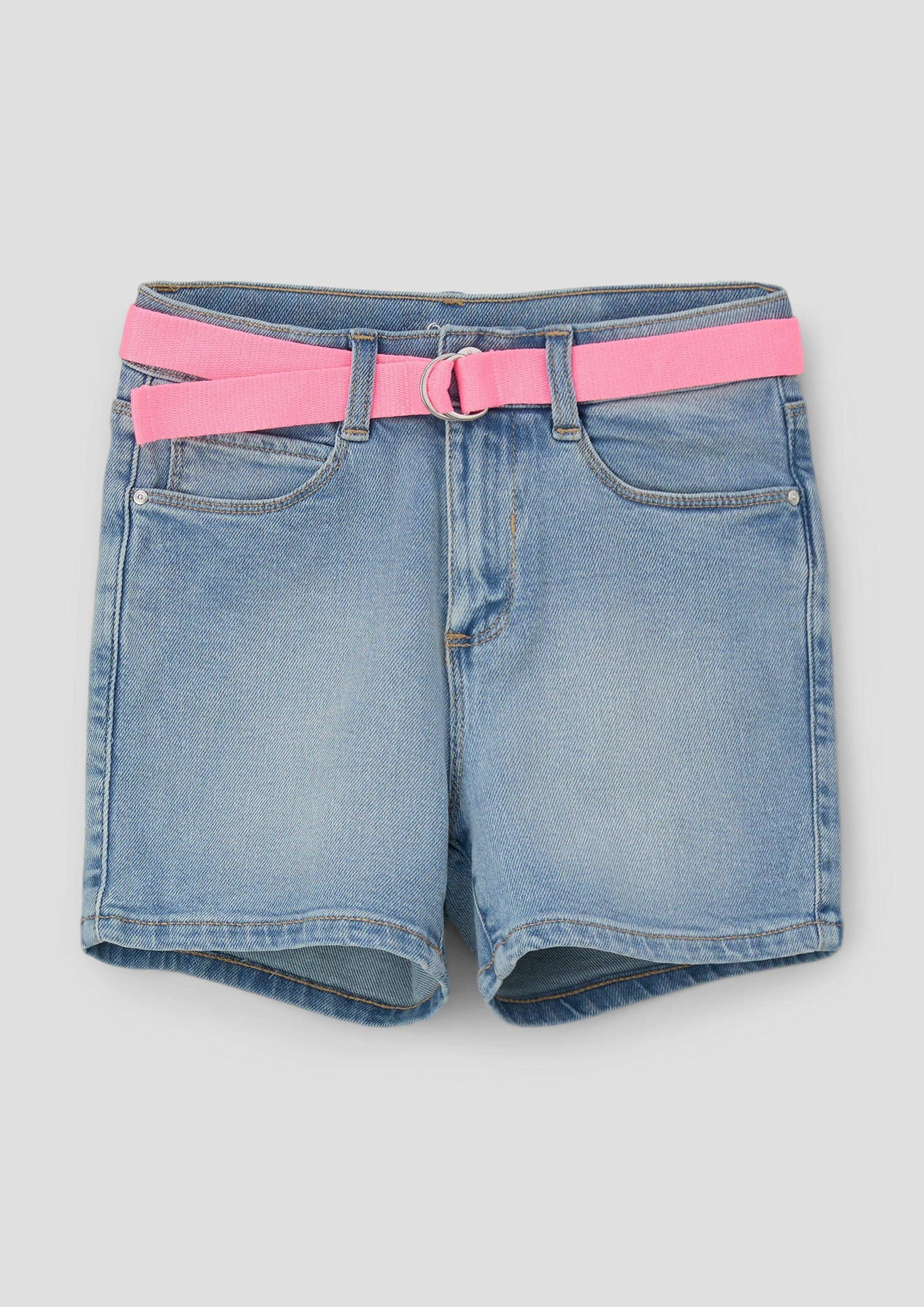 s.Oliver Jeansshorts Jeans-Hose Jeans-Short / Regular Fit / Mid Rise / Straight Leg / Stoffgürtel