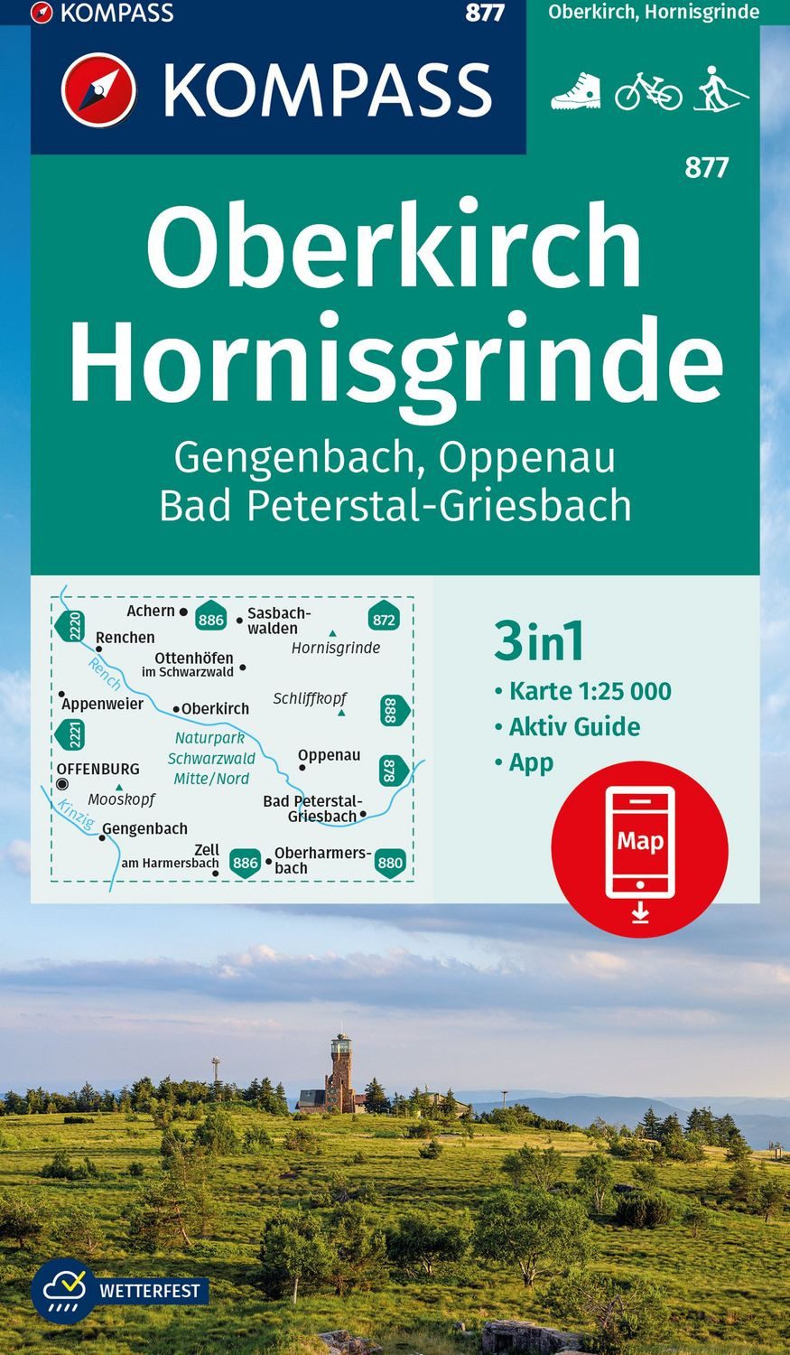 KOMPASS Wanderkarte 877 Oberkirch, Hornisgrinde, Gengenbach, Oppenau, / diverse