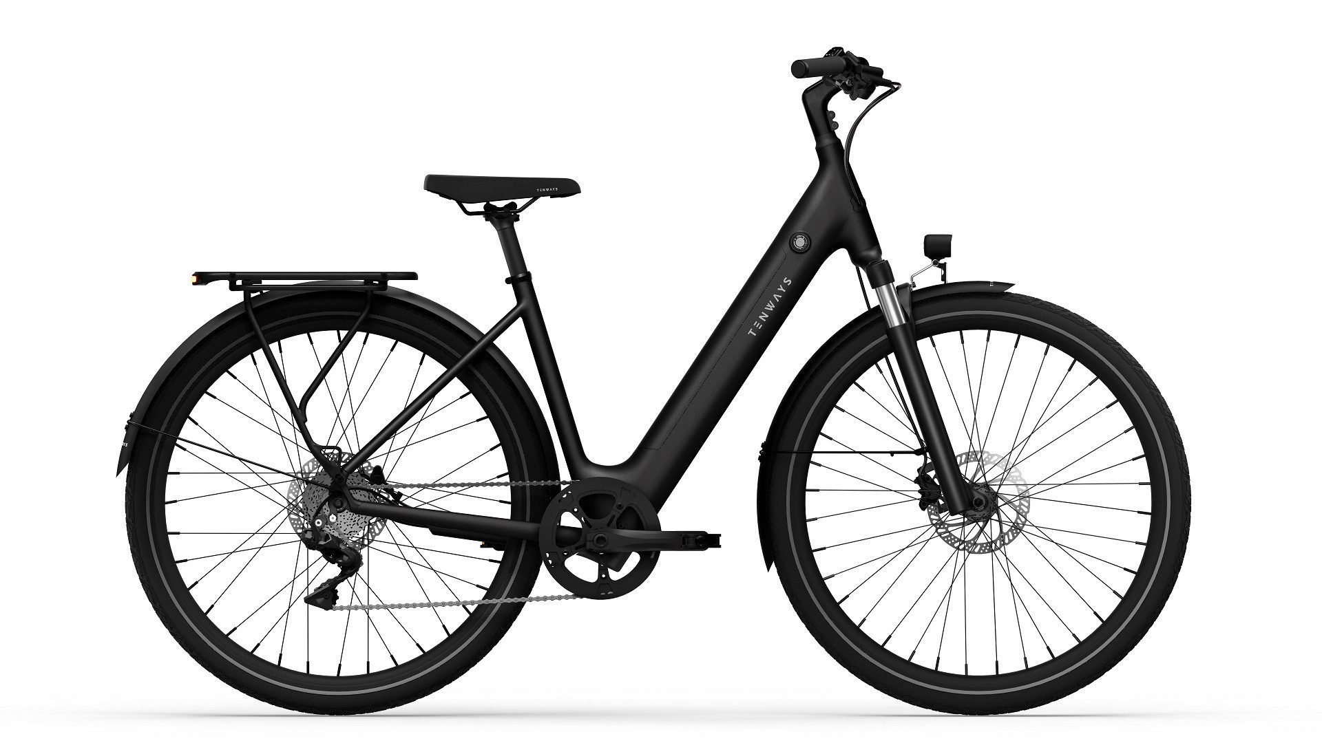 Tenways E-Bike Tenways CGO800Plus Damen schwarz 2026, 8 Gang Shimano Claris 8-Gang, Kettenschaltung, Tenways C9, 475 Wh