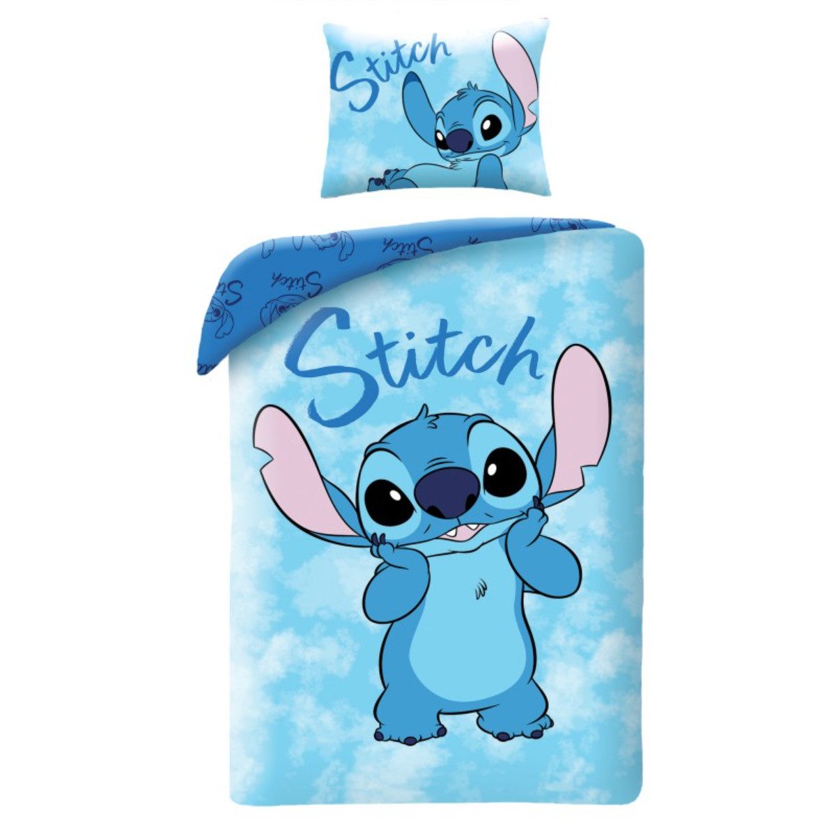 Lilo & Stitch Bettwäsche 140 × 200 cm Baumwolle Bettbezug Kissenbezug 70 × 90 cm, Mikrofaser