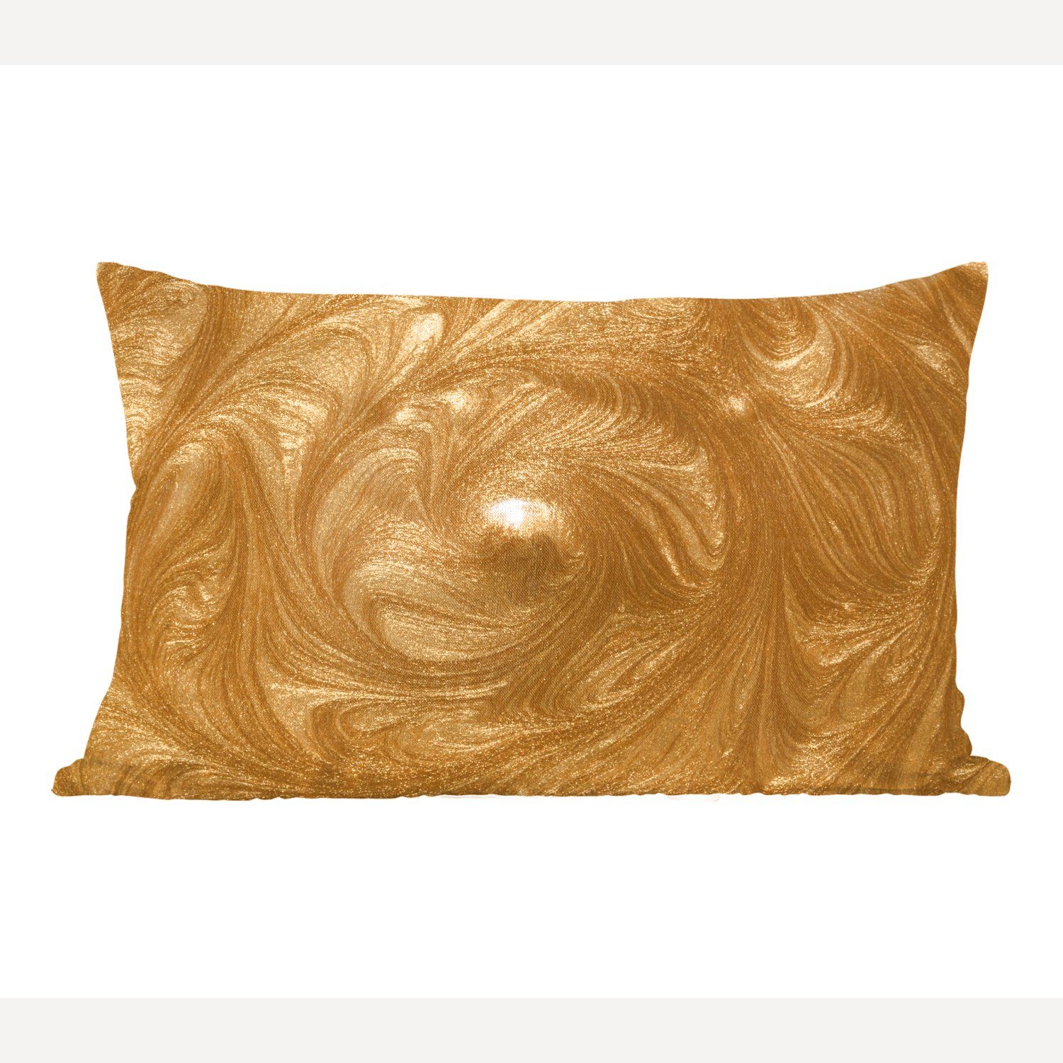 MuchoWow Dekokissen Kreis - Golden - Farbe, Wohzimmer Dekoration, Zierkissen, Dekokissen mit Füllung, Schlafzimmer