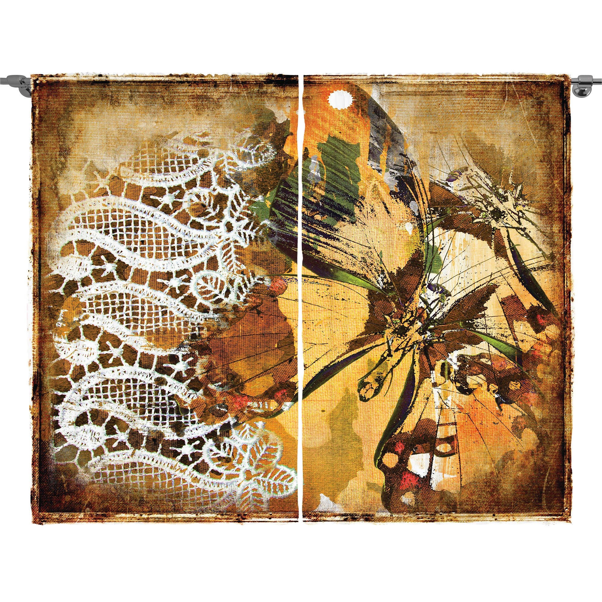 Gardine Schlafzimmer Kräuselband Vorhang mit Schlaufen und Haken