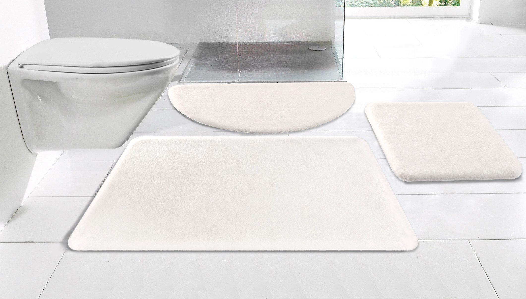 my home Badematte Valeria, Kaninchenfell-Haptik, Höhe günstig online kaufen