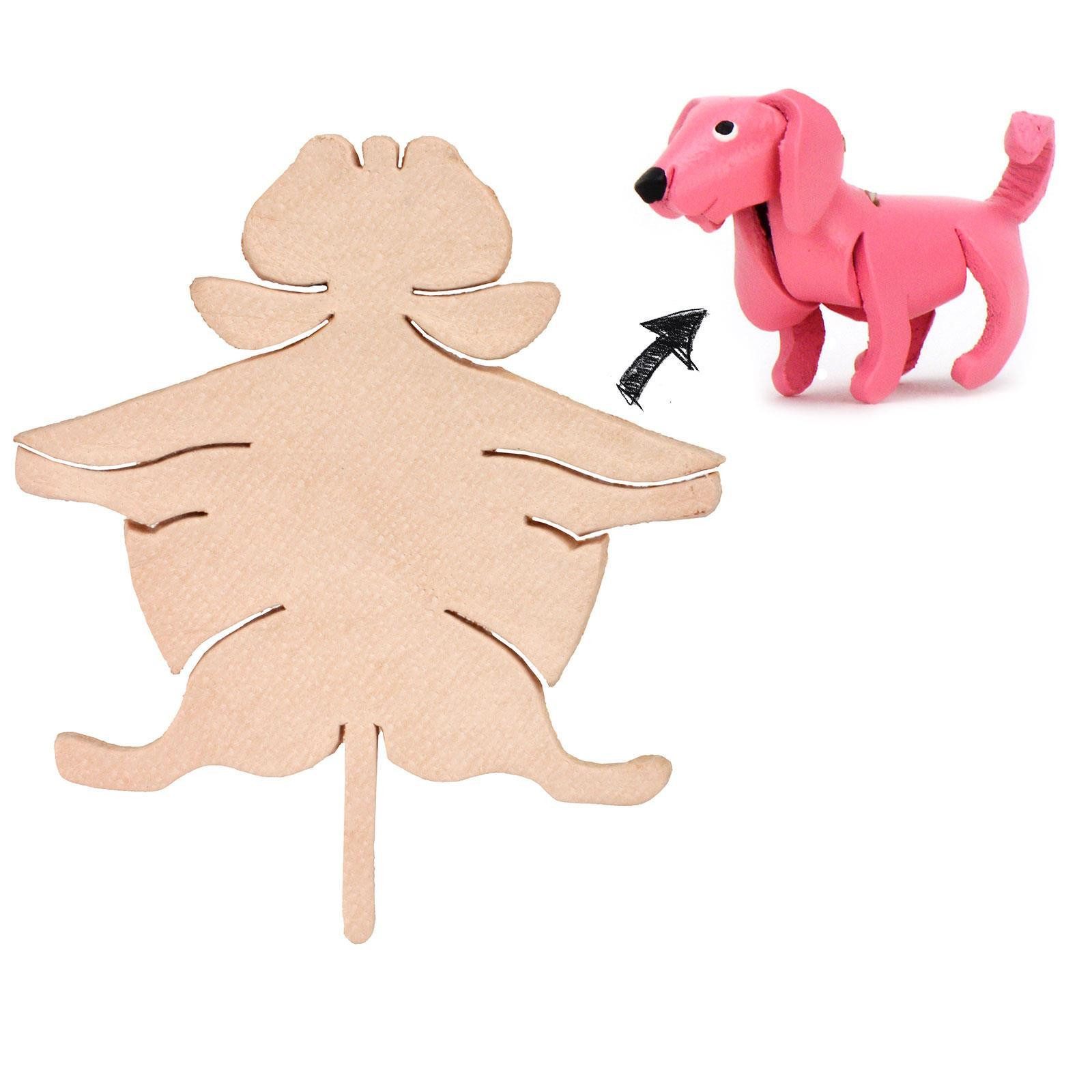 Schlüsselanhänger Set Labrador Retriever DIY Figur aus Leder