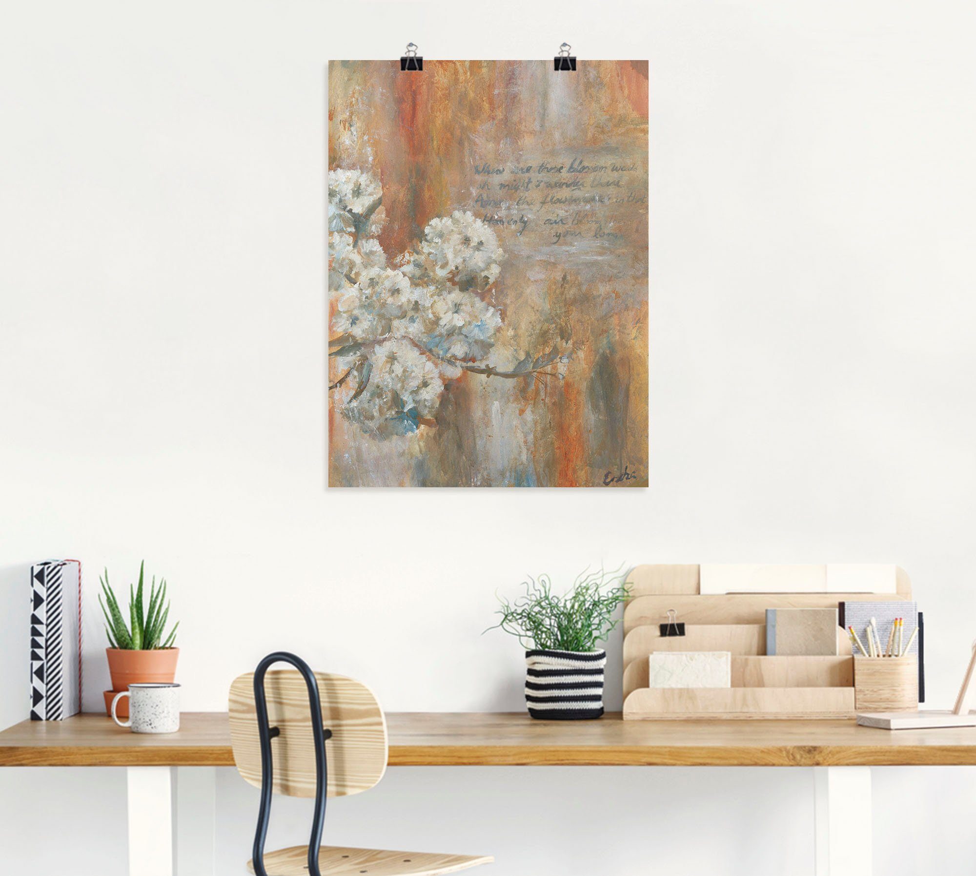 Größen oder in Wandbild Blumen Artland (1 Leinwandbild, versch. St), als Blüten, Poster Wandaufkleber