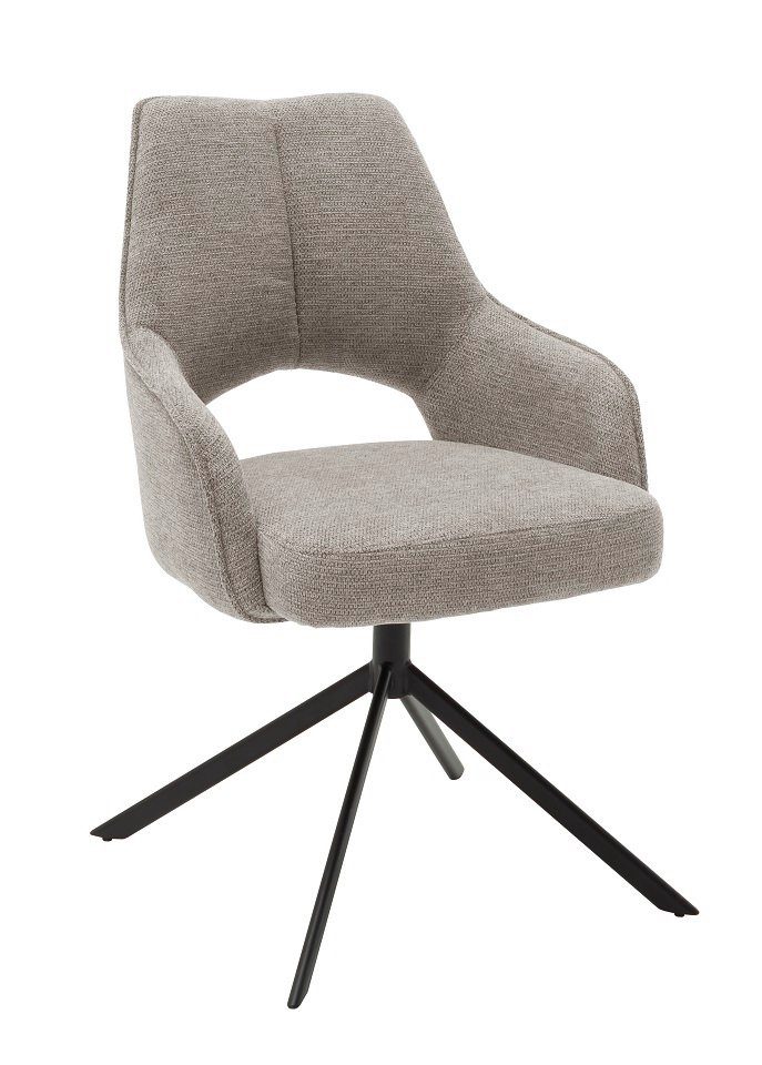 Stuhl mit Armlehnstuhl Modern Kg, 180° St), Nivellierung, bis (2 Stoffbezug, 120 belastbar furniture MCA Bangor drehbar