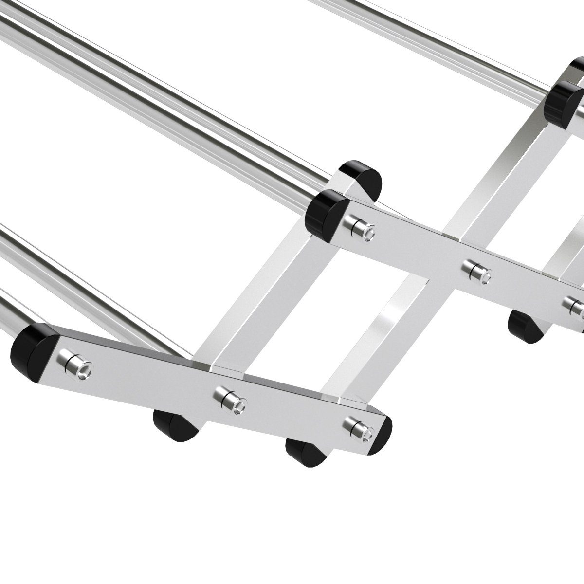 COSTWAY Wäscheständer zur Wandmontage, mit 8 Stangen, Edelstahl