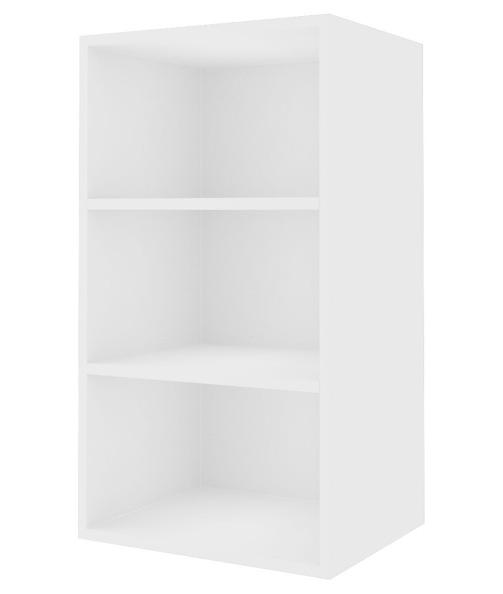 Feldmann-Wohnen Klapphängeschrank Bari (W2/40, 1-türig, 2 Einlegeböden, 1-St., moderne Kassettenoptik, lackierte Fronten) 40x32,5x72cm RAL 7040 fenstergrau (K5) / Weiß