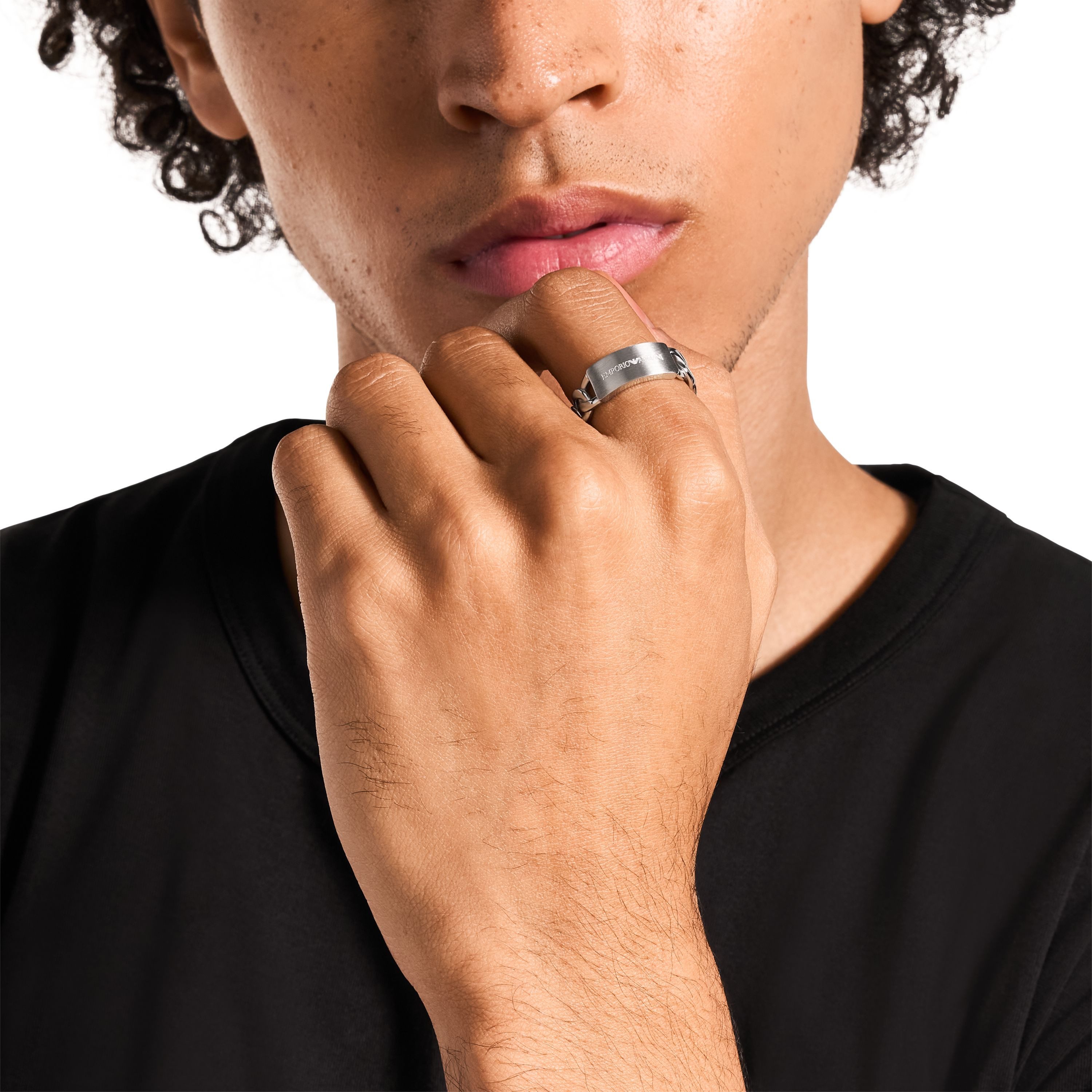 Emporio Armani Fingerring Schmuck Geschenk Edelstahl