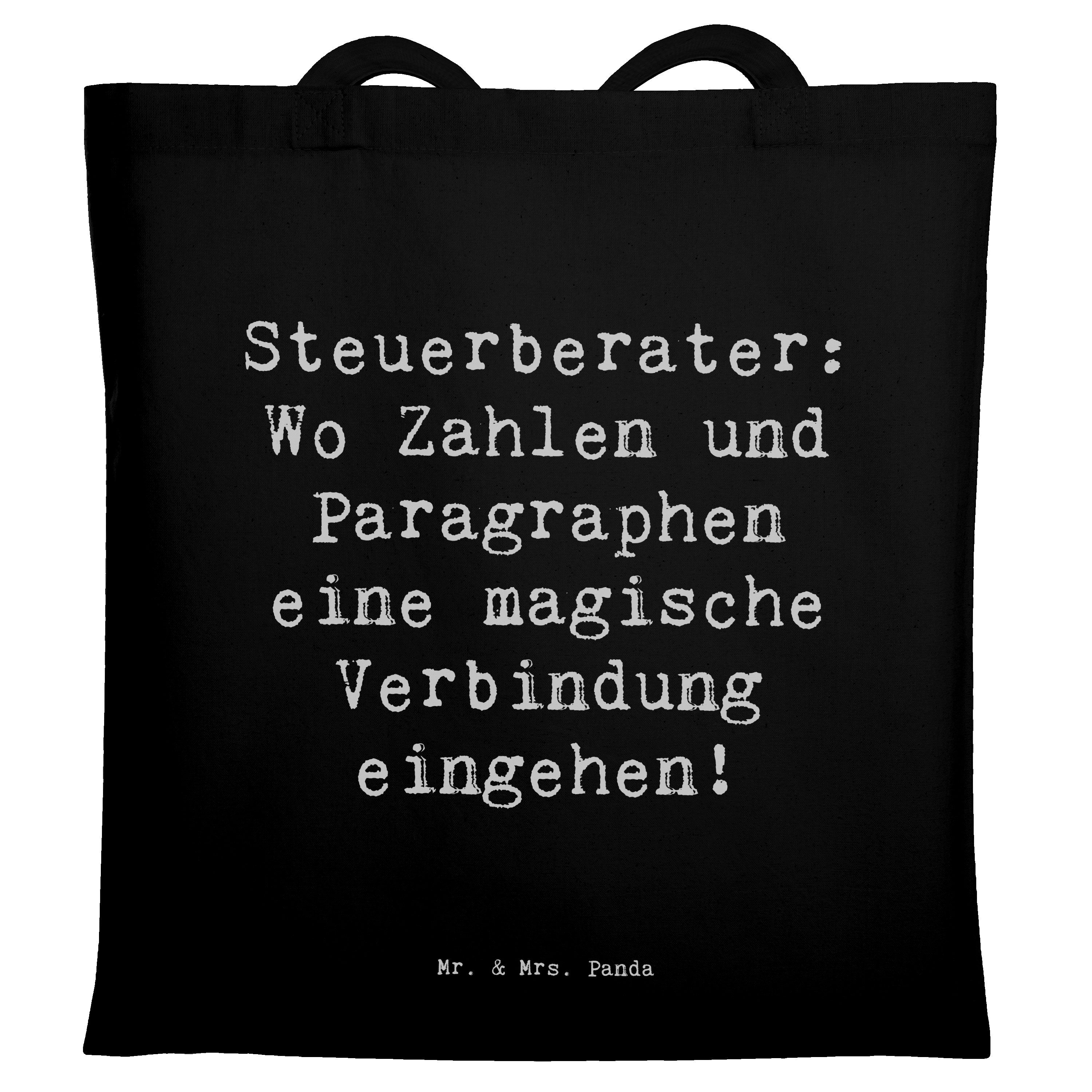 Tragetasche Spruch Magische Steuerberater - Schwarz - Geschenk, Abgabefristen, Be