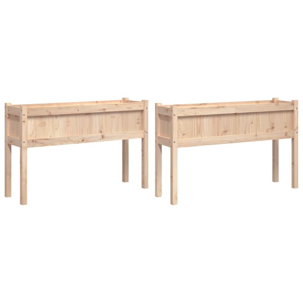 vidaXL Hochbeet 2 St65533ck Pflanzkübel Blumenkübel Pflanzcontainer Pflanzgefäße 2 Stk