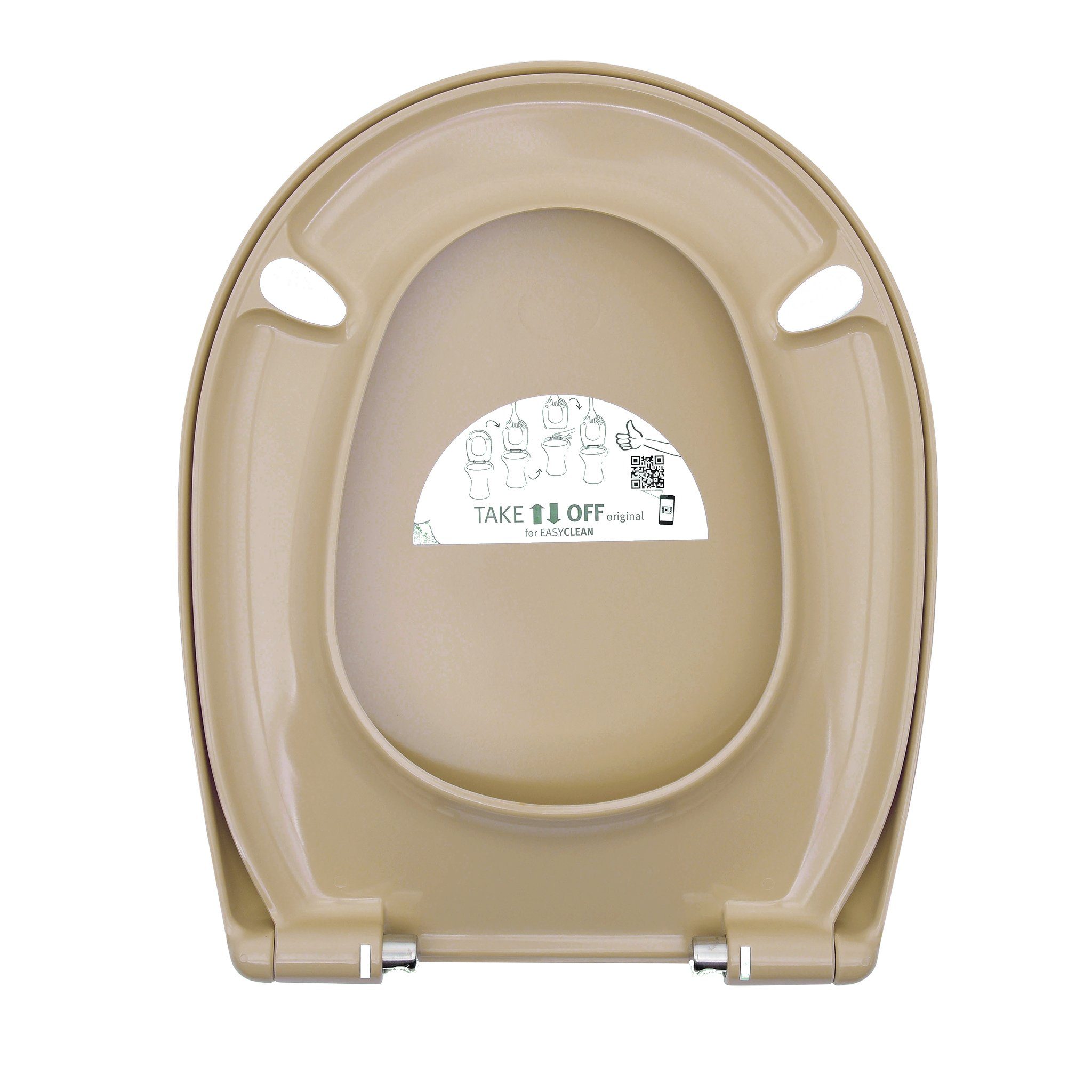 LUVETT WC-Sitz C100 mit Absenkautomatik, Duroplast sanitär, Universelle O-Form (Komplett-Set, Inklusive 3 Befestigungsarten), mit Original SoftClose® Absenkautomatik, Duroplast