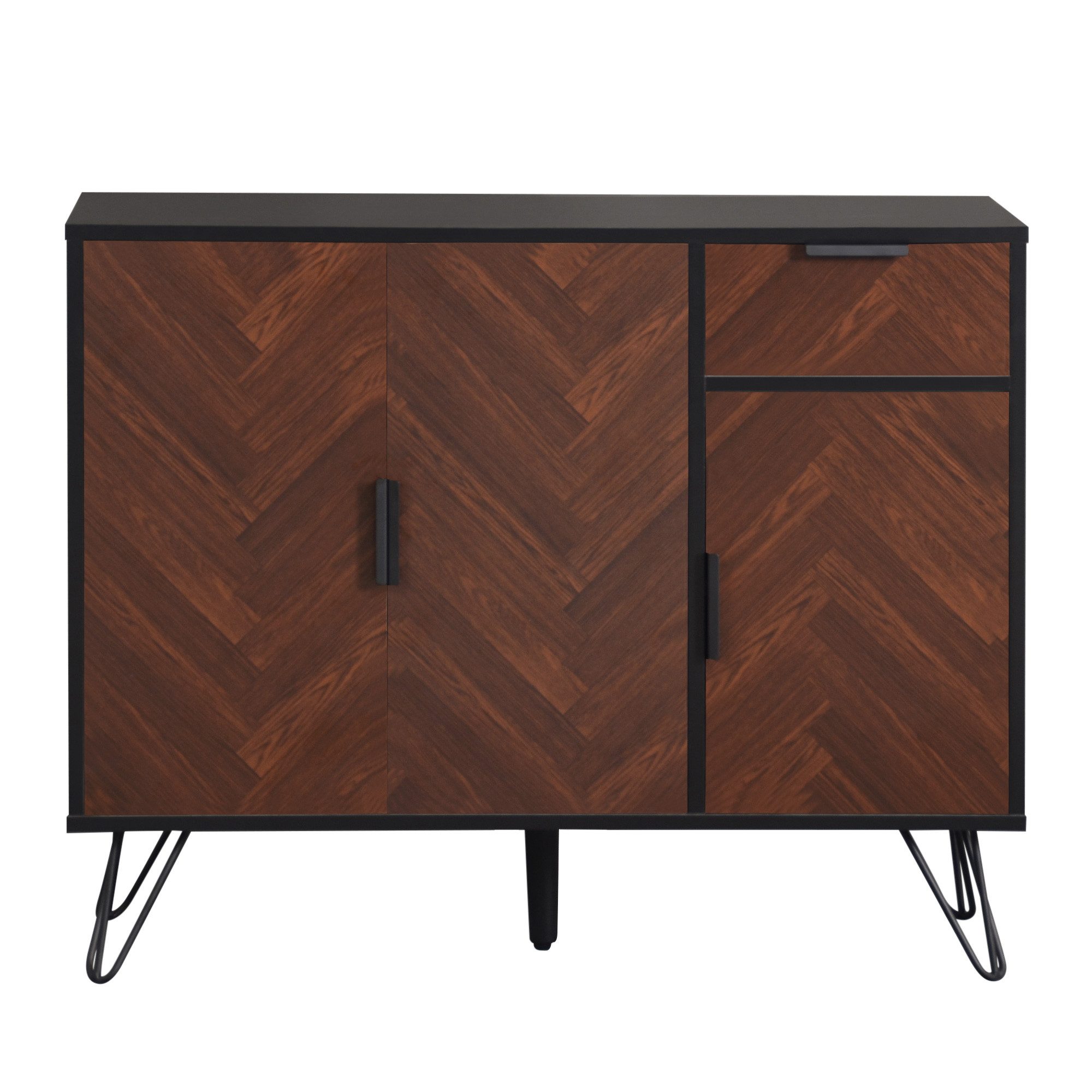 Odikalo Anrichte Schrank Aufbewahrungsschrank Schublade höhenverstellbaren Einlegeböden