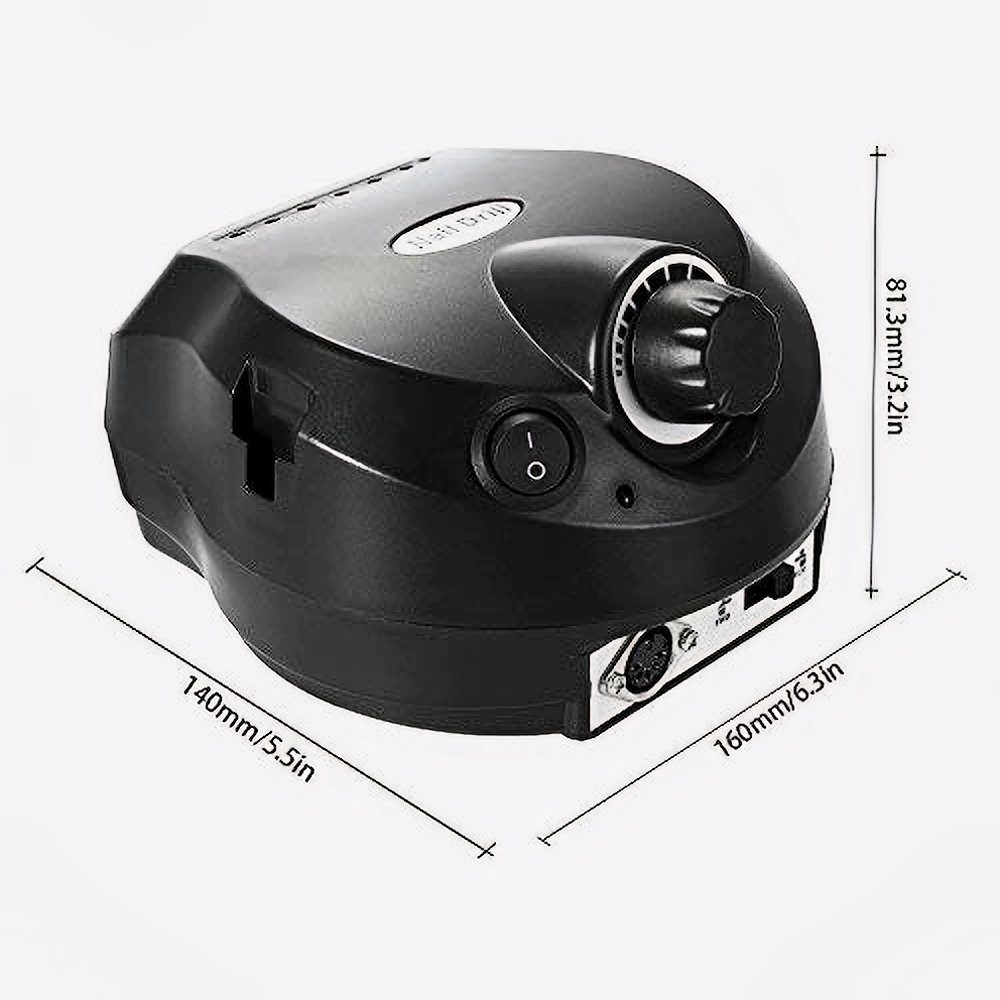 World of Nails-Design Maniküre-Pediküre-Set Profi Nagelfräser 65W bis 35000 U/min mit Fußschalter und Bit-Set, Für Maniküre und Pediküre geeignet