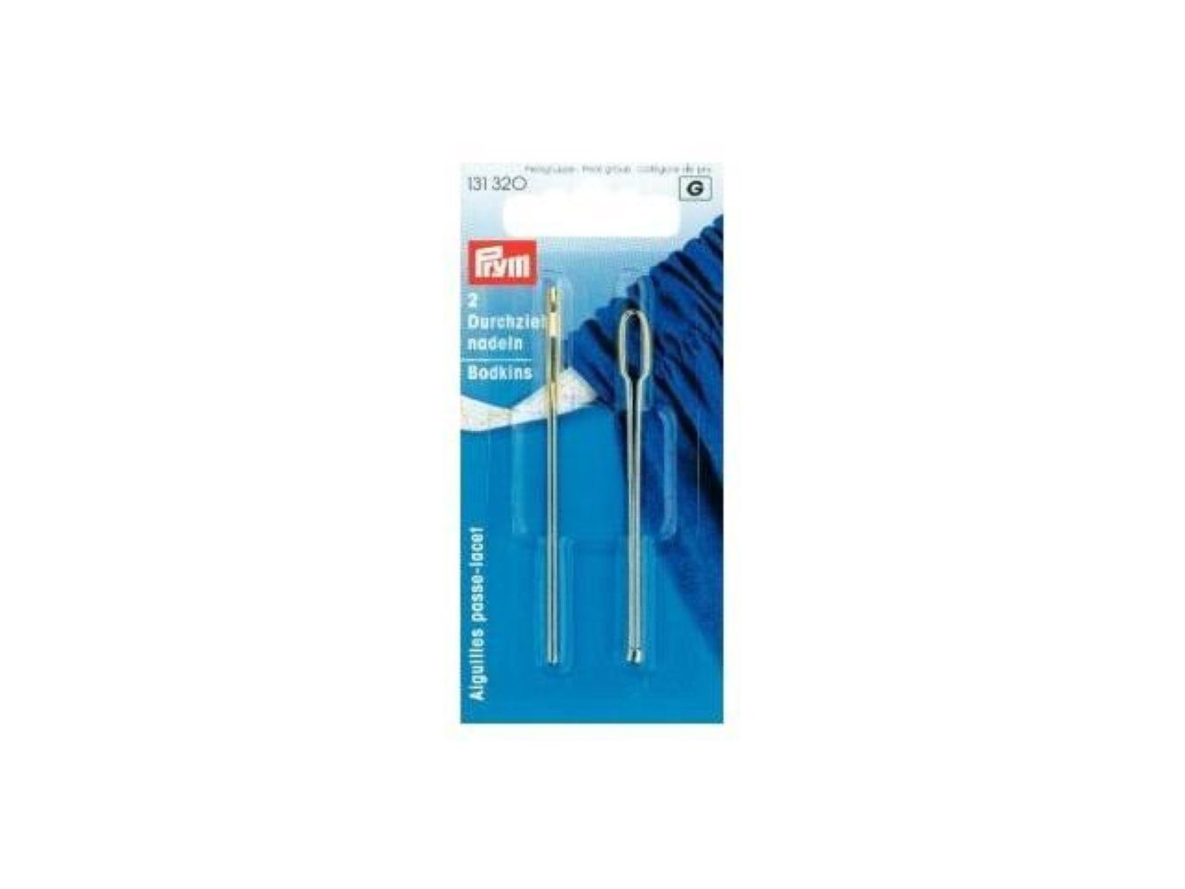 Nähmaschine Prym Durchziehnadeln ST silberfarbig 2 Formen