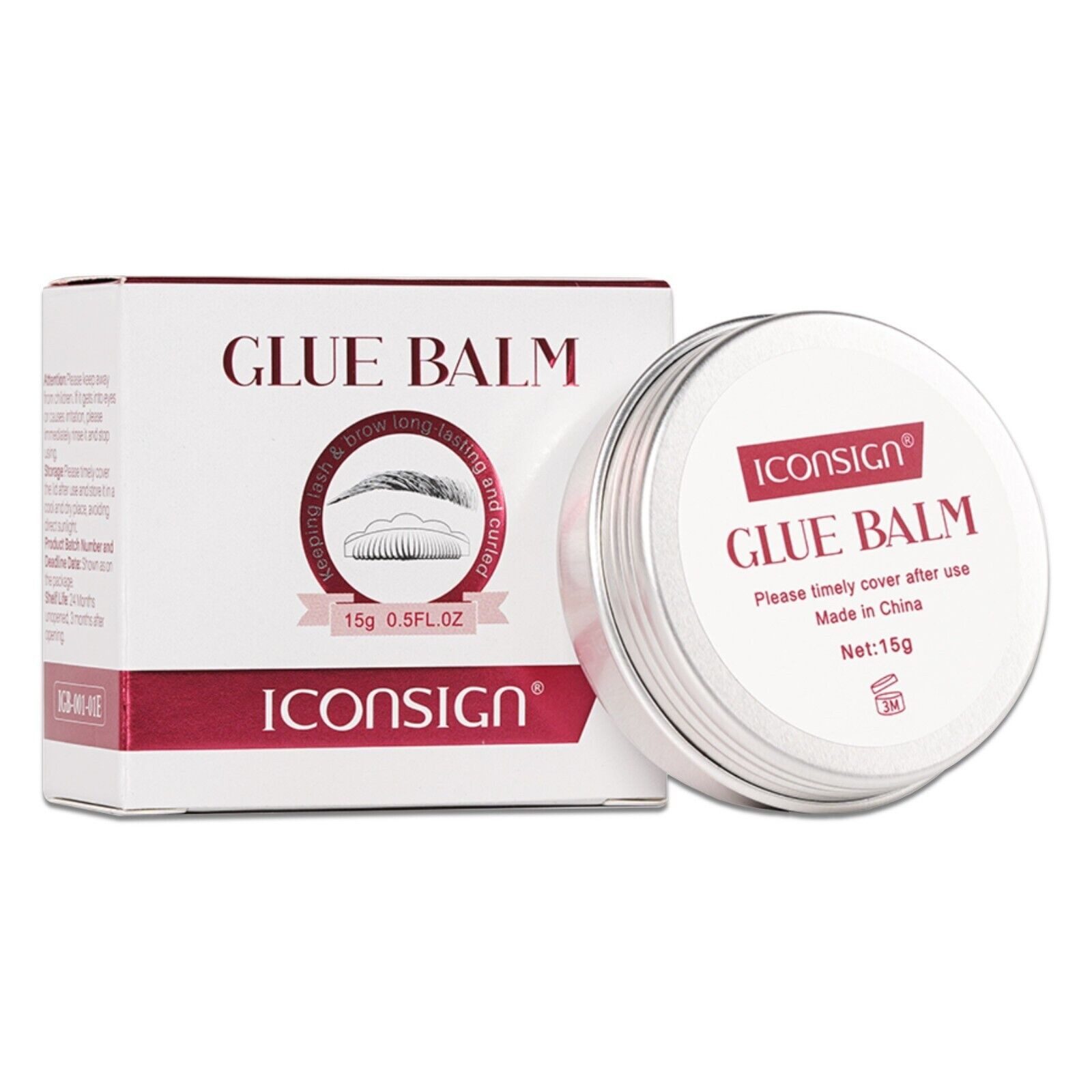 Iconsign Einzelwimpern Wimpernlifting Kleber Glue Balm Cream Kleber Balsam Iconsign, 1 tlg., Cremige Textur, Für Augenbrauen und Wimpern