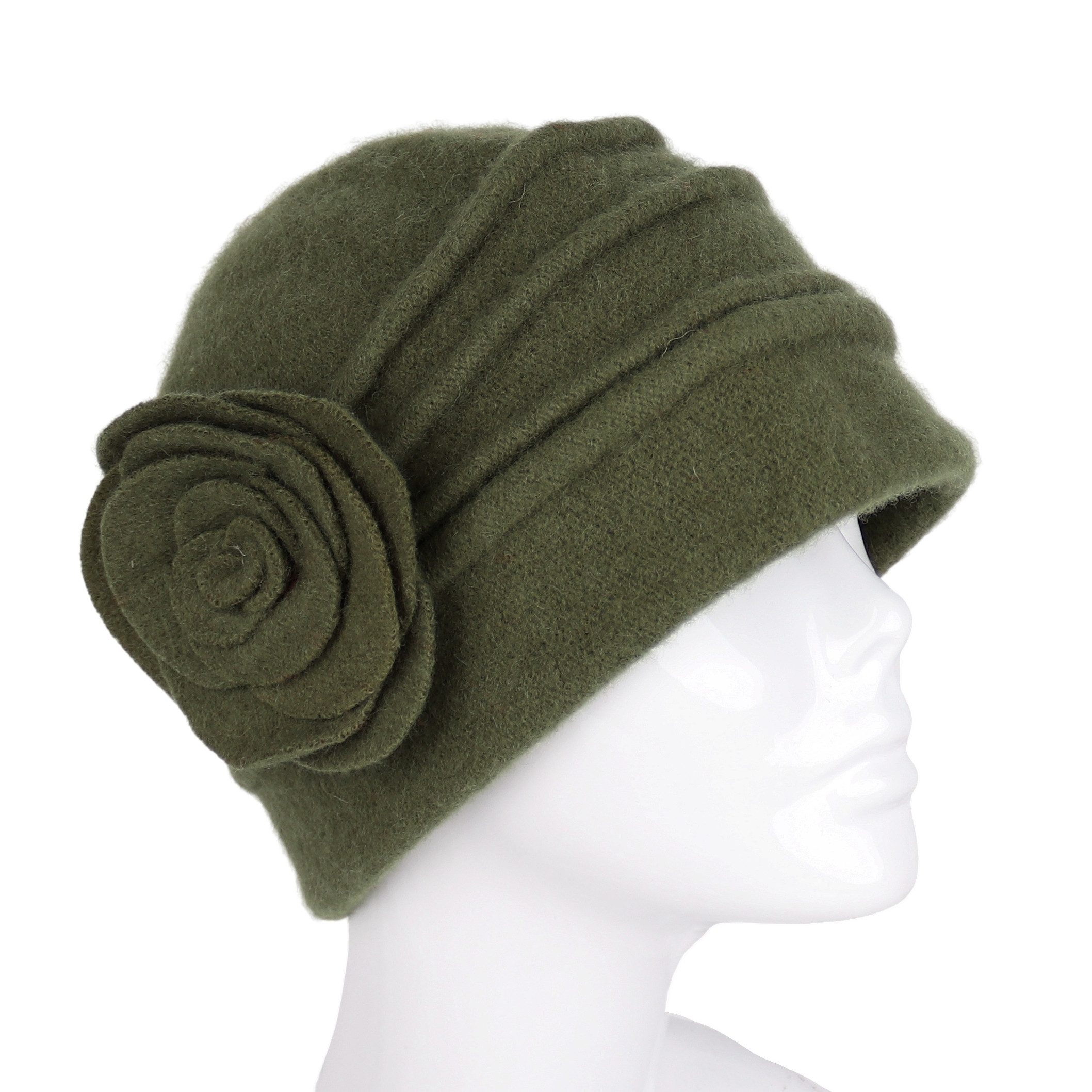 MIRROSI Filzhut Damen Wollfilzhut Wollhut mit Blumen 100% Schurwolle günstig online kaufen