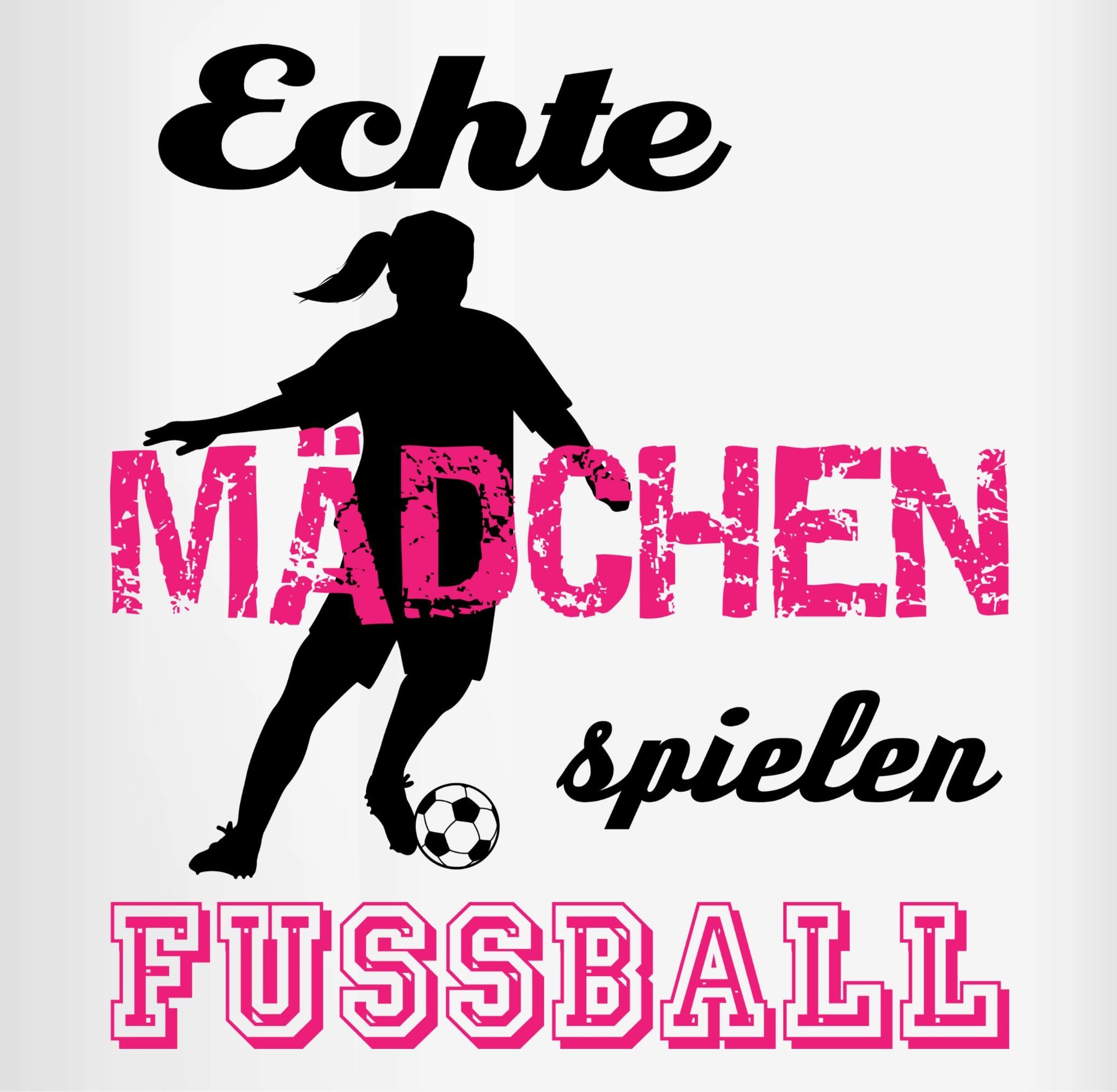 Shirtracer Tasse Echte Fußball Sprüche Mädchen I, 1 Statement spielen Keramik, Hellblau