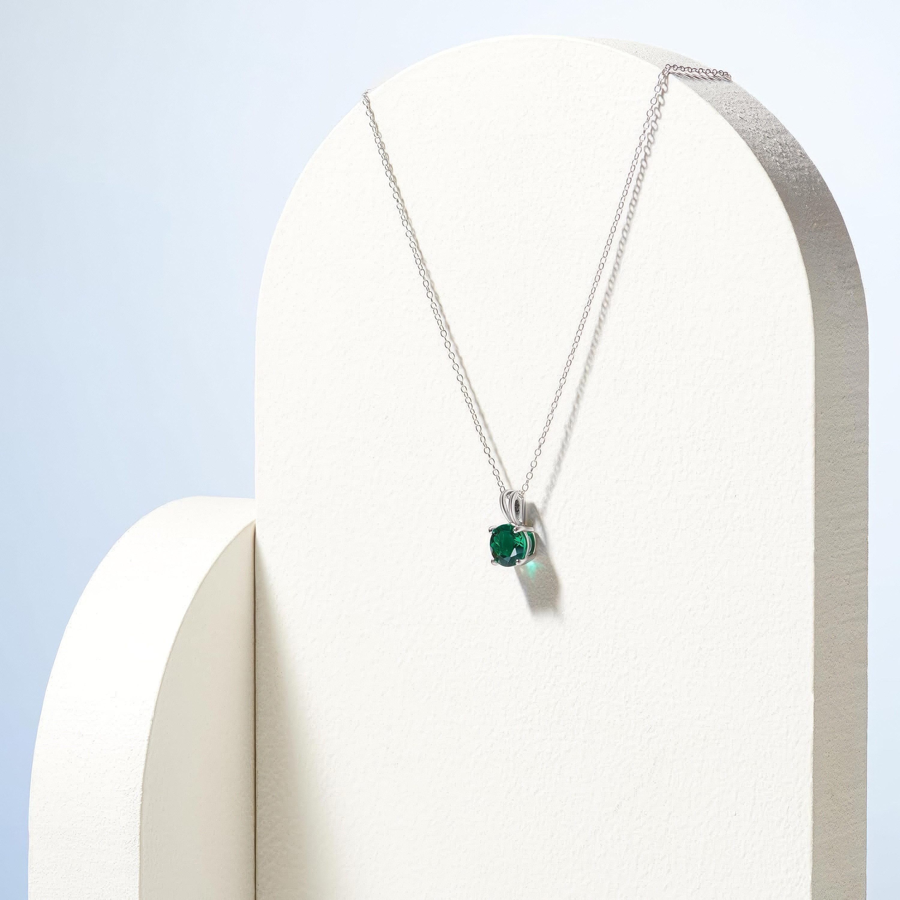 Jumpeak Kette mit Anhänger 2.5ct halskette damen,anhänger kette,edelstein anhänger, große schwester geschenk,geschenk zur kommunion,damen geschenk