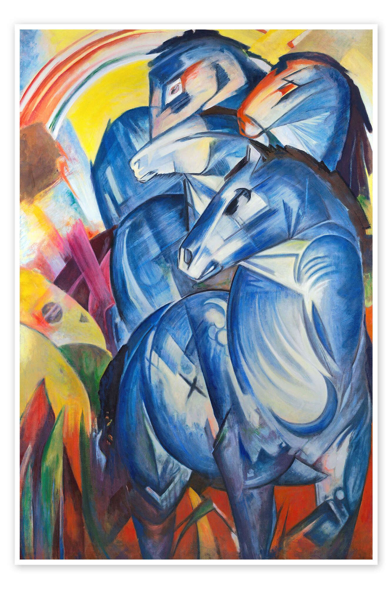 Posterlounge Wandbild Der Turm der blauen Pferde, Franz Marc, erhältlich als Poster, Leinwandbild, Wandsticker oder Acrylglasbild