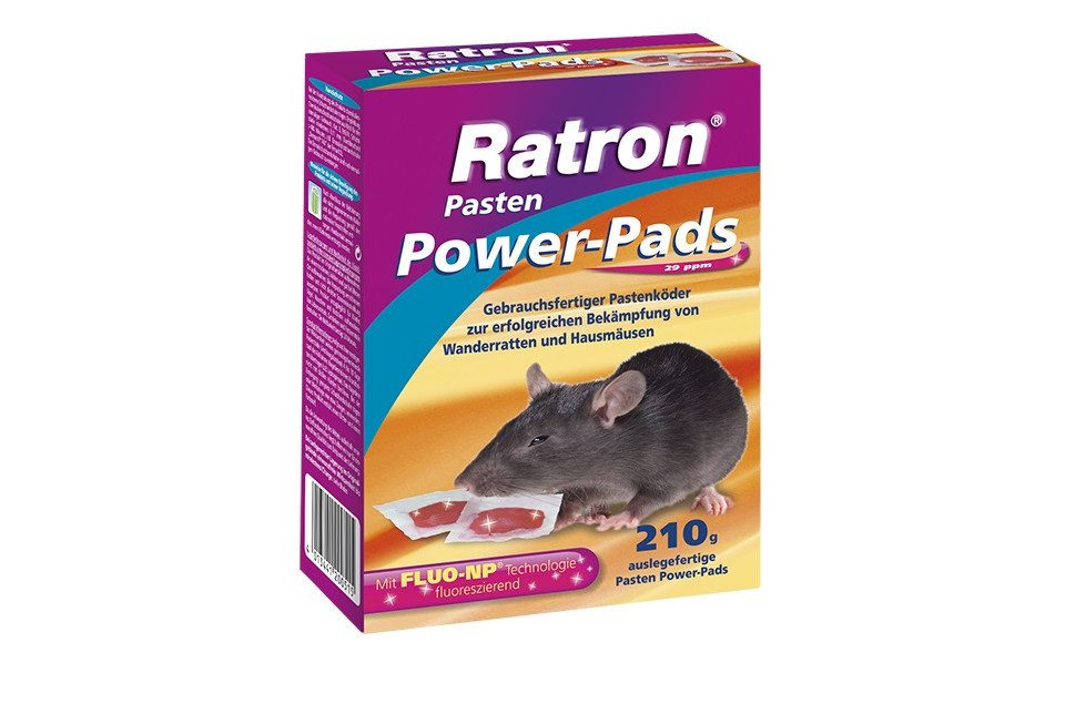 Ratron Gift-Rattenköder Ratron Rattenköder Pasten Power-Pads 29 ppm, 210 g, 0.21 l