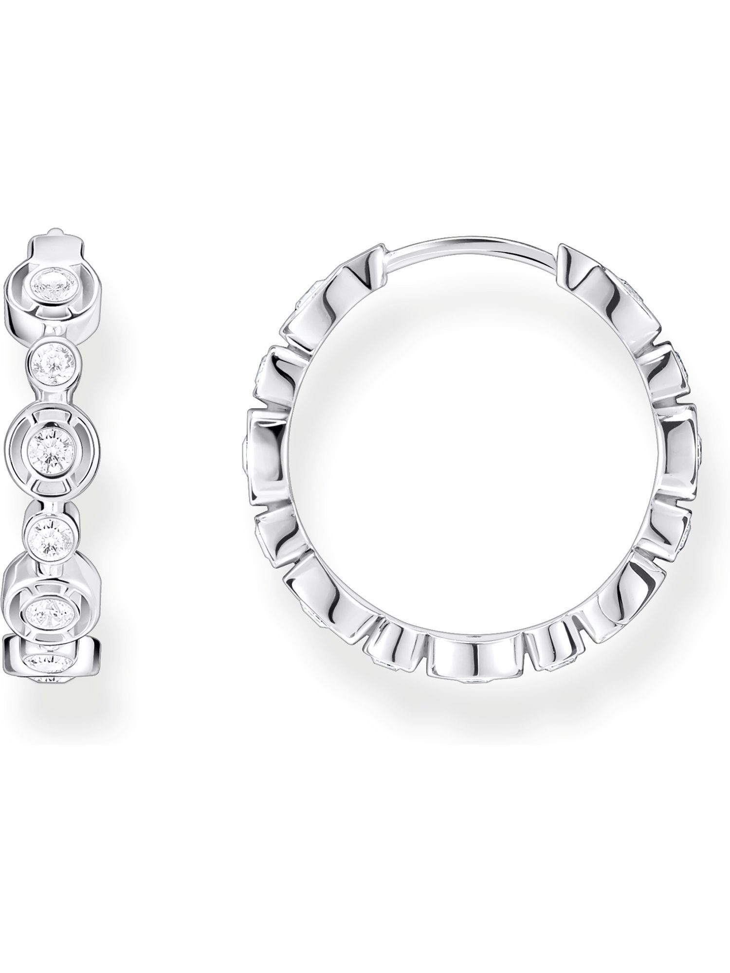 THOMAS SABO Paar Creolen Thomas Sabo Damen-Creolen 925er Silber Zirkonia (Paar)