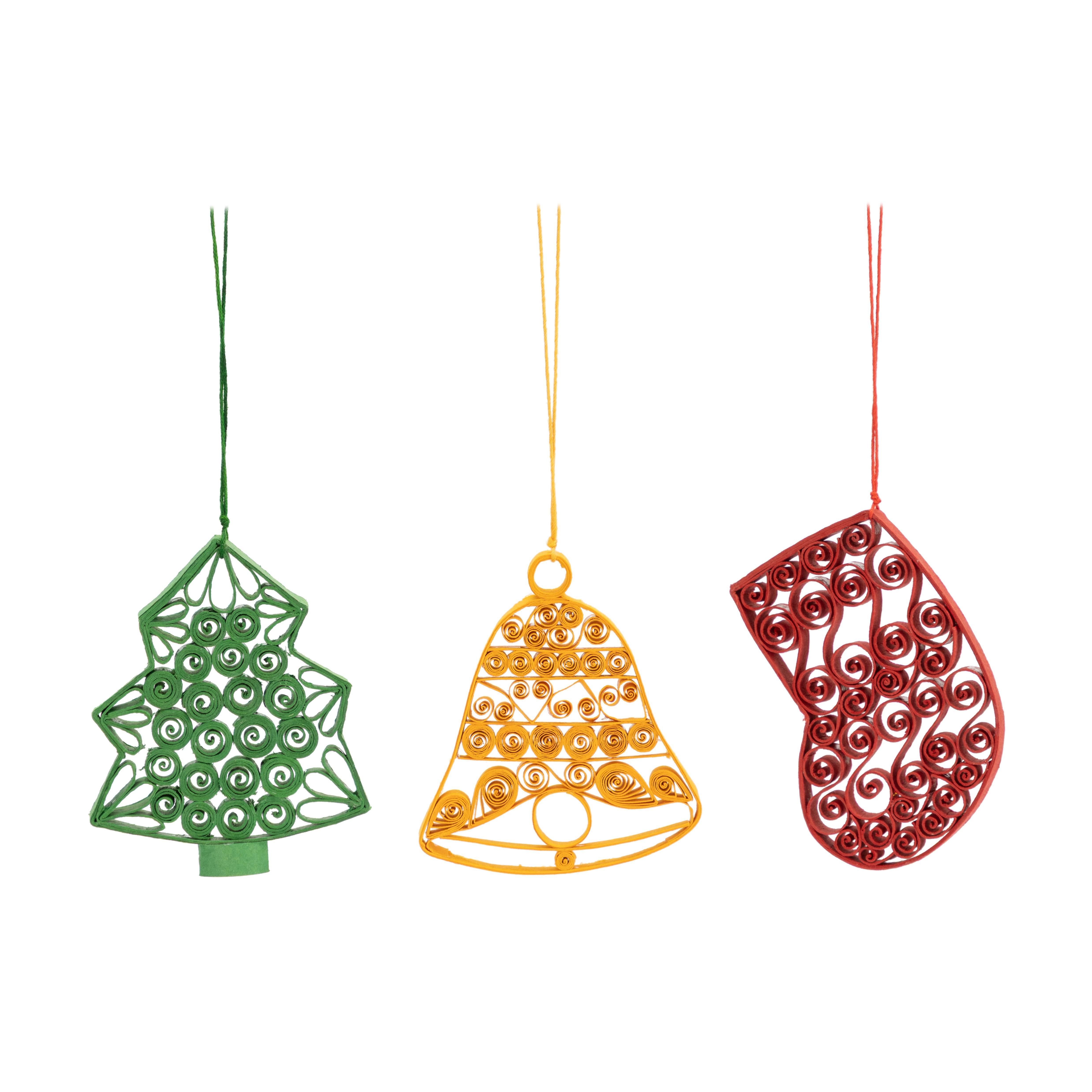El Puente Dekohänger Deko-Anhänger "Weihnacht", 3er-Set, Handmade (3), Handmade