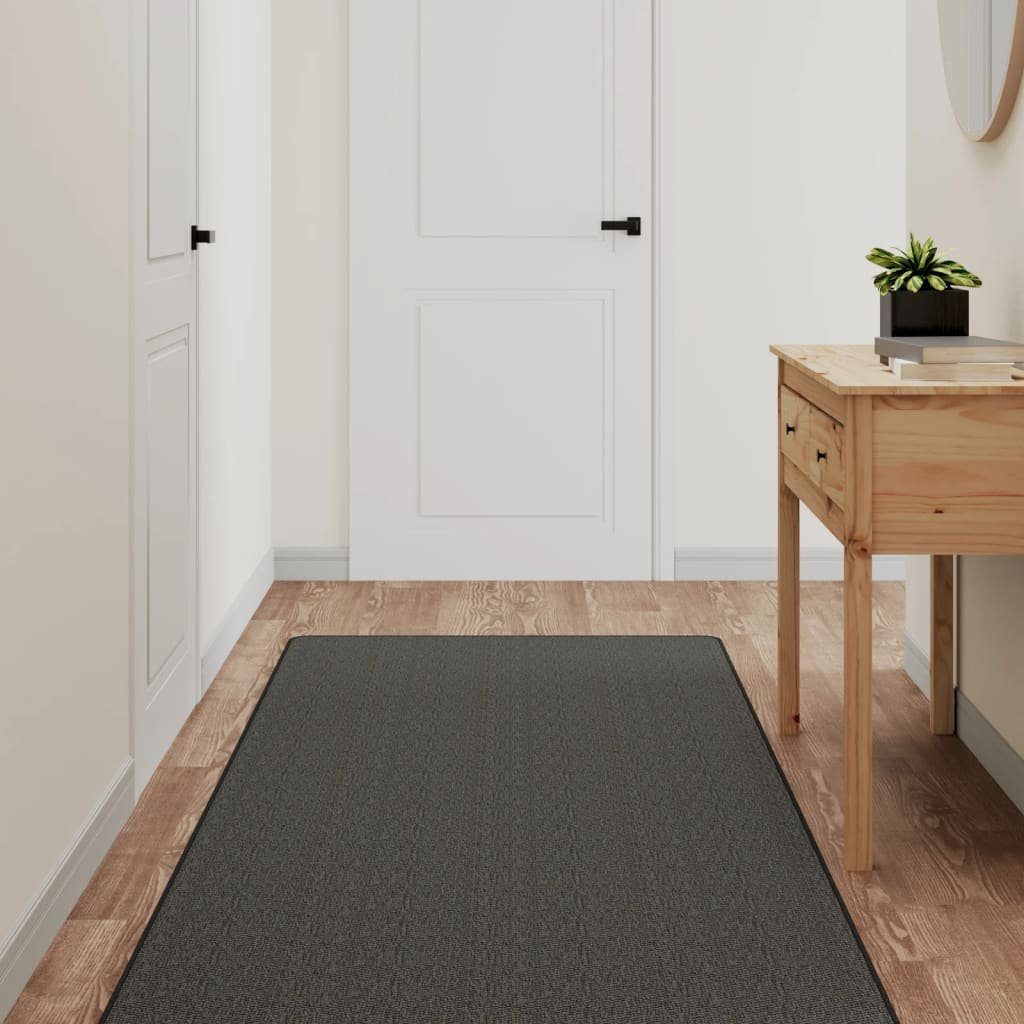 vidaXL Teppich Teppichläufer Sisal-Optik Anthrazit 80x300 cm, Rechteckig, Höhe: 0.5 mm – Bild 2 von 5